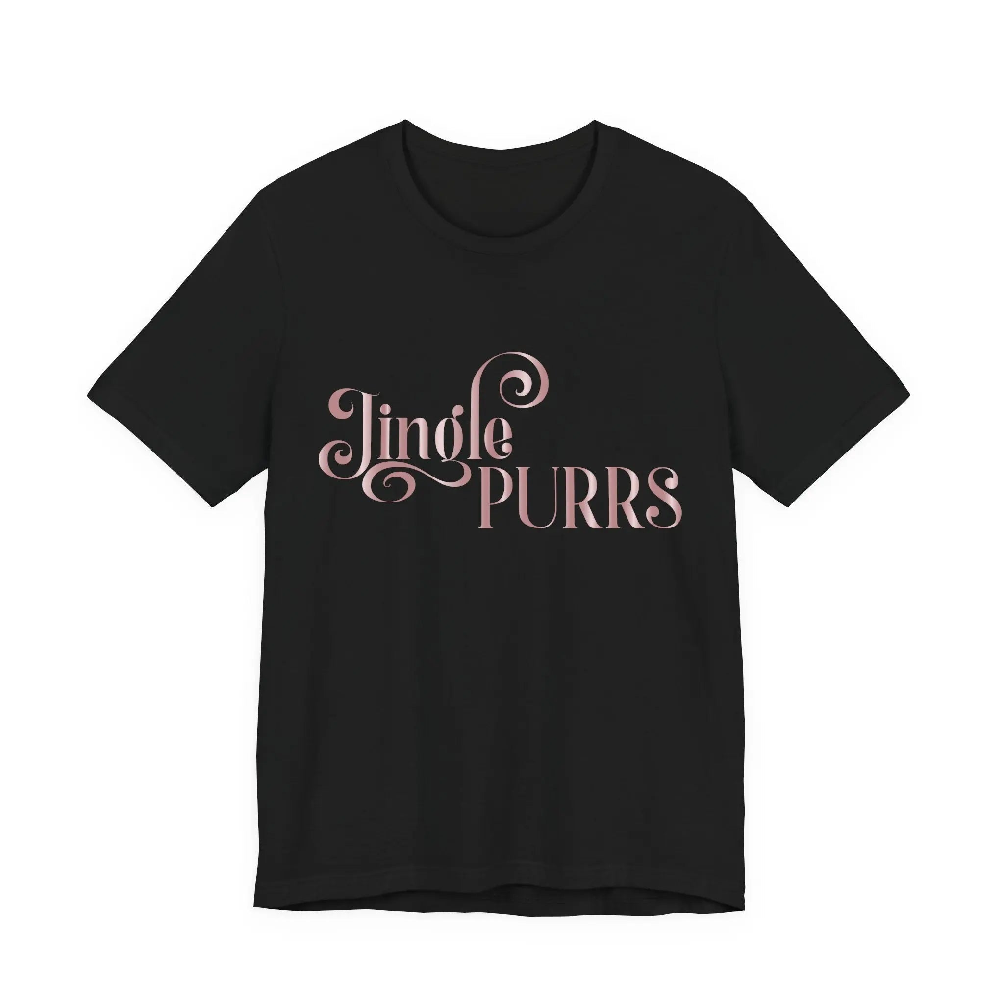 Jingle Purrs Christmas Tee — Festive Cat Holiday Shirt - Chic Kitty