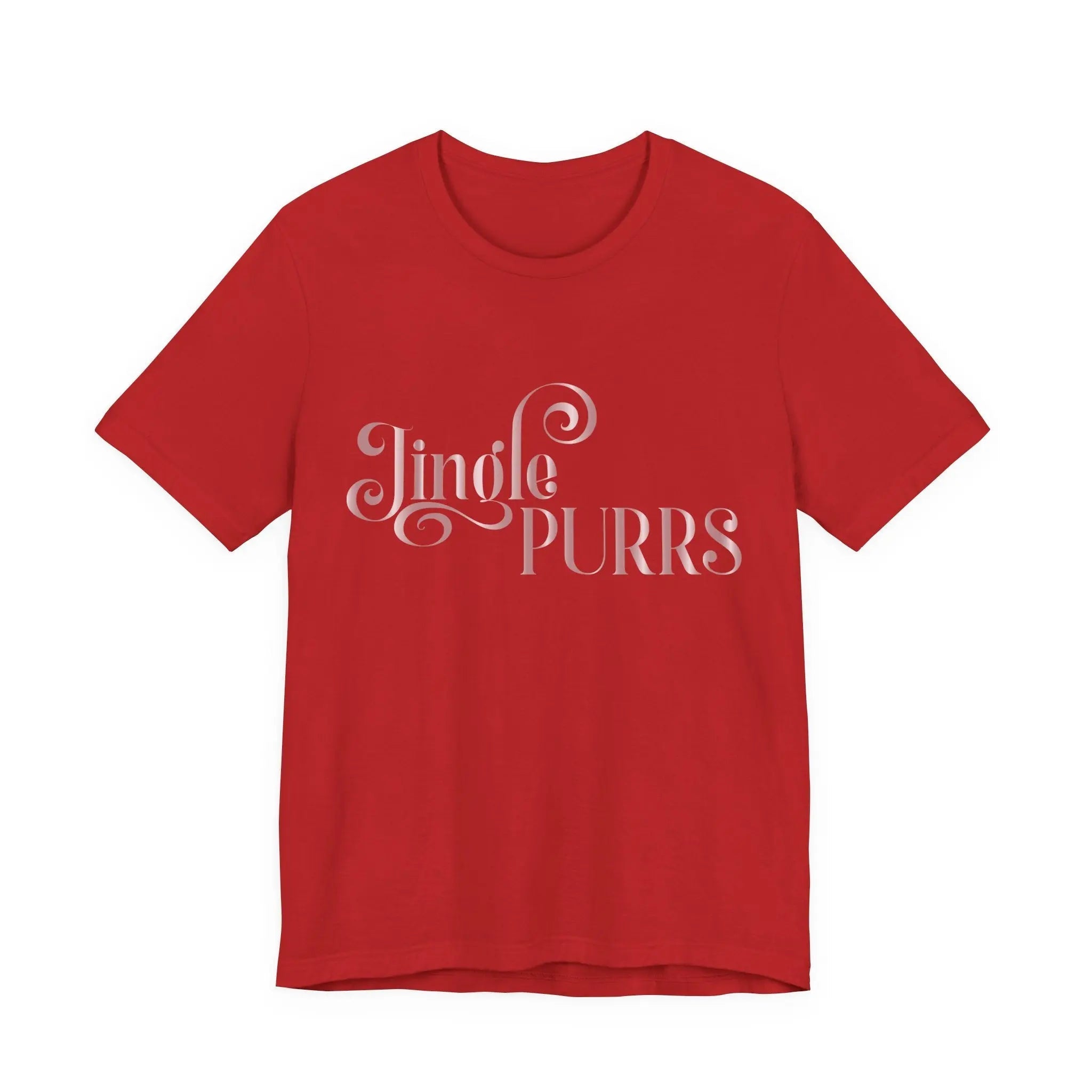 Jingle Purrs Christmas Tee — Festive Cat Holiday Shirt - Chic Kitty