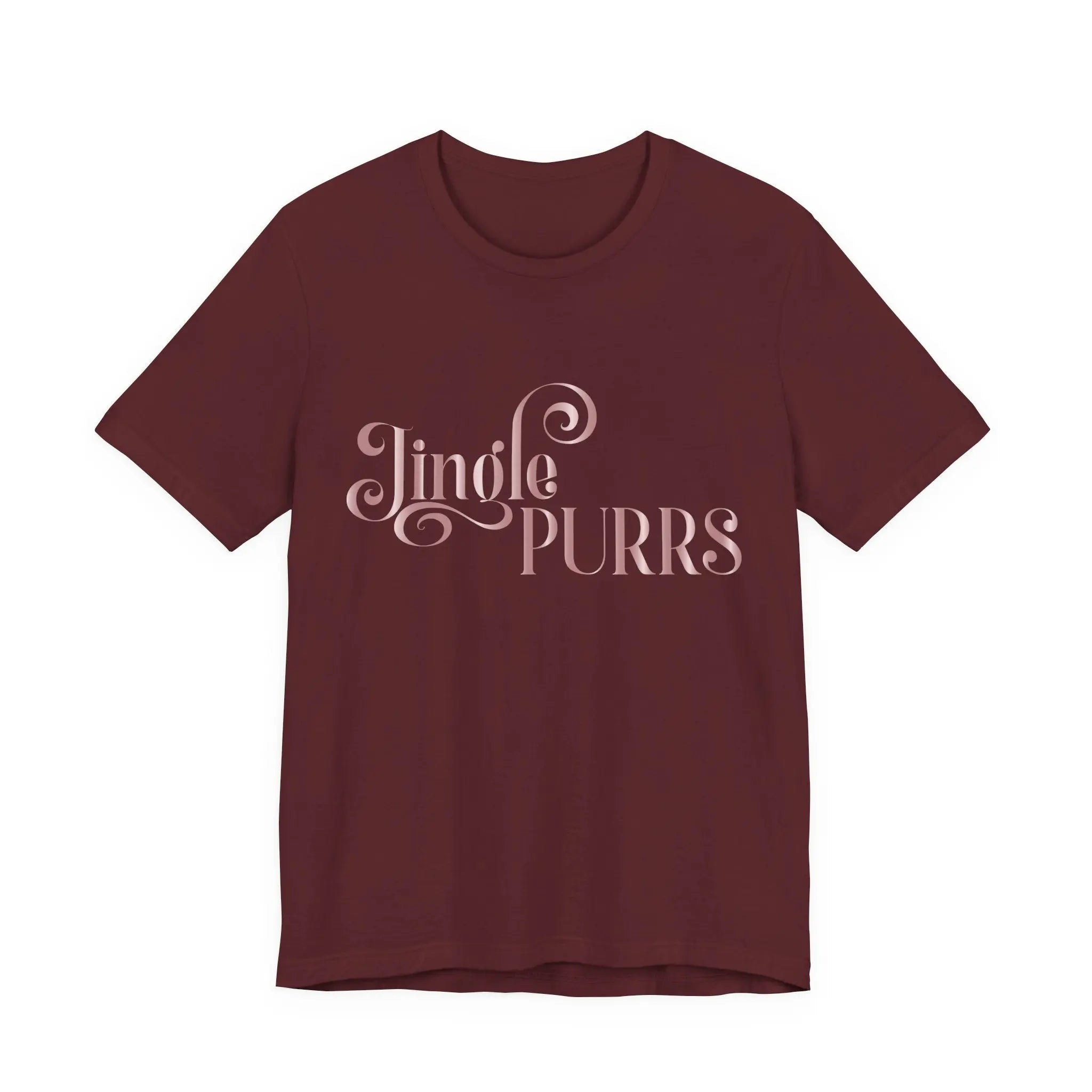 Jingle Purrs Christmas Tee — Festive Cat Holiday Shirt - Chic Kitty