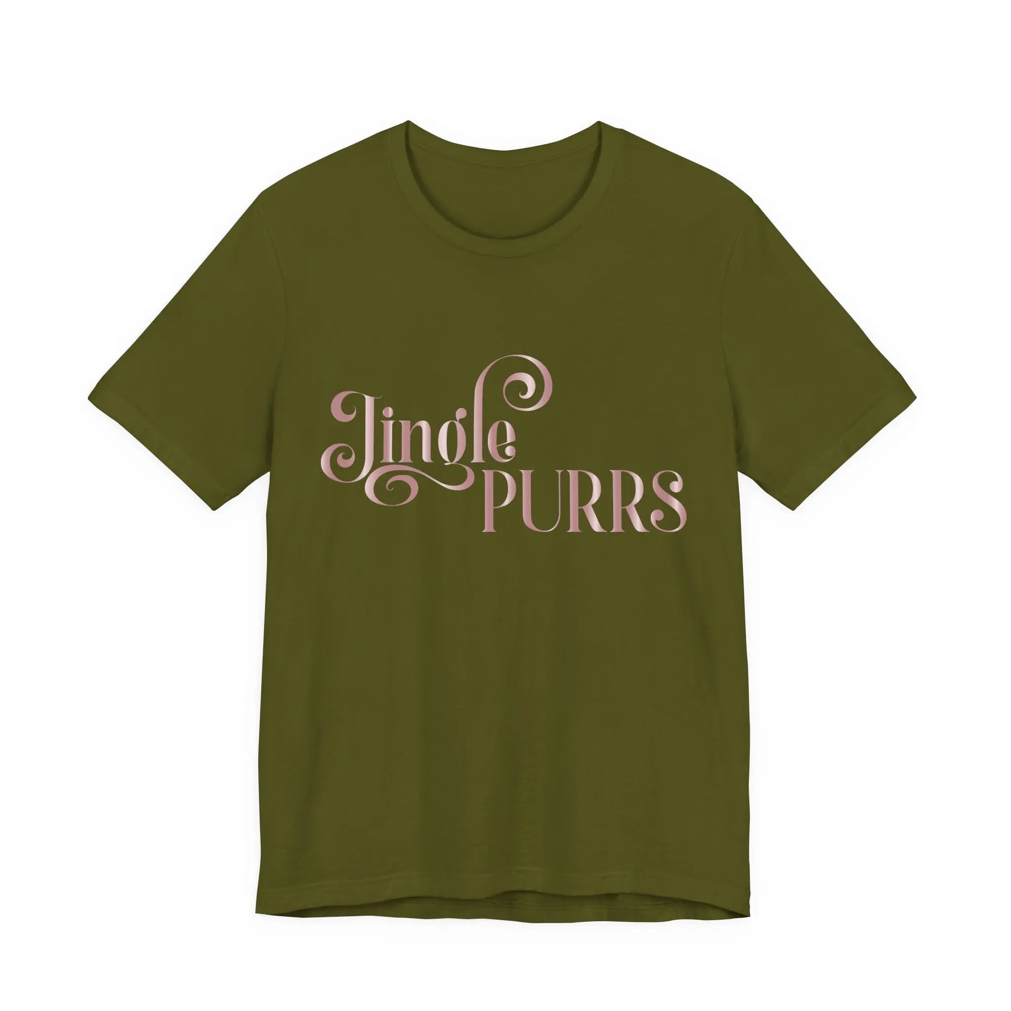 Jingle Purrs Christmas Tee — Festive Cat Holiday Shirt - Chic Kitty
