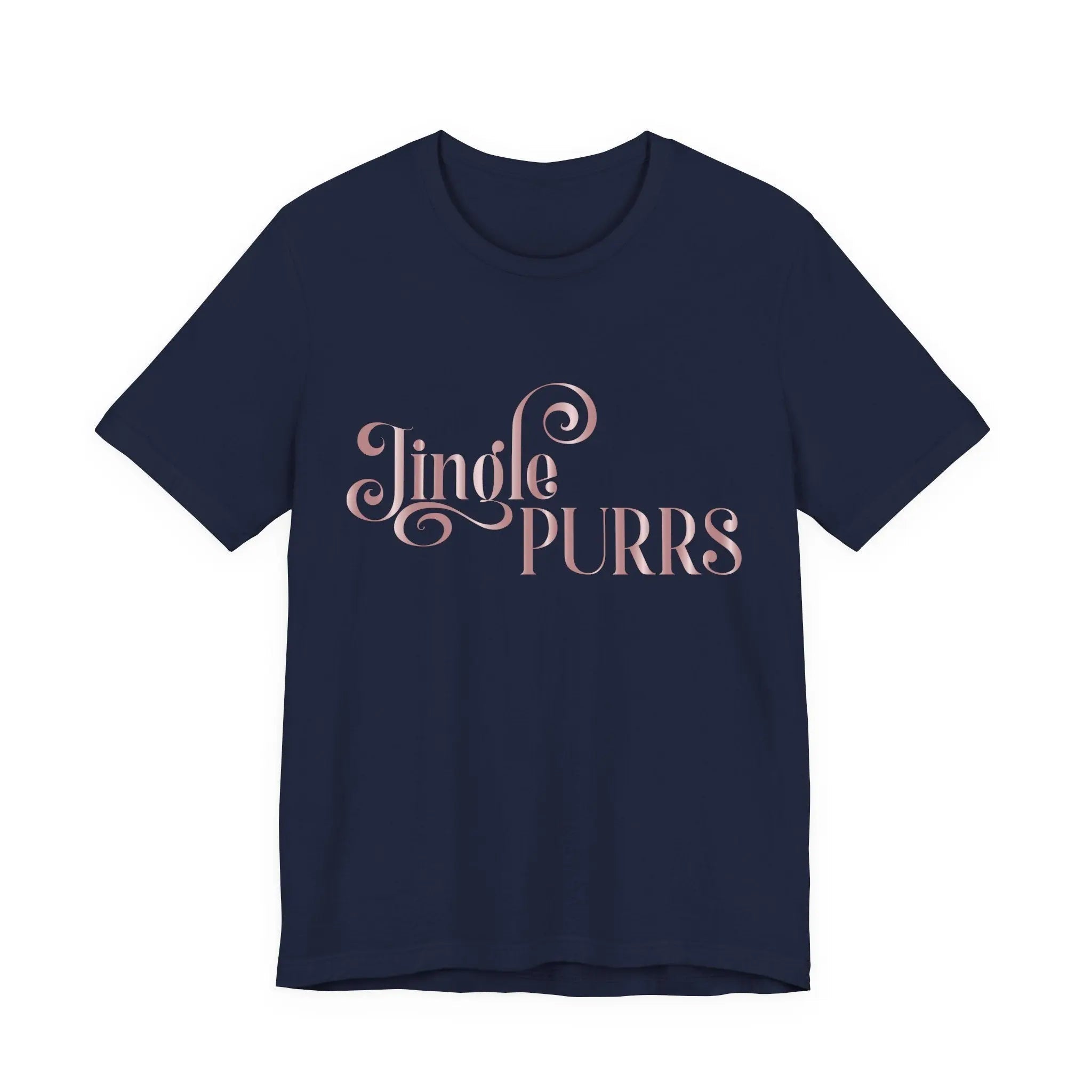 Jingle Purrs Christmas Tee — Festive Cat Holiday Shirt - Chic Kitty