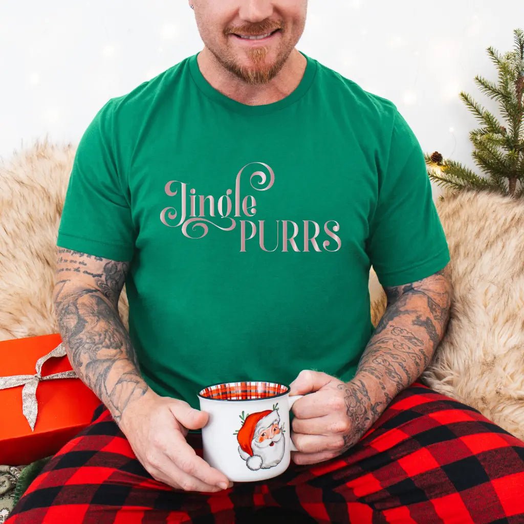 Jingle Purrs Tee — Cute Holiday Cat Christmas Shirt - Chic Kitty