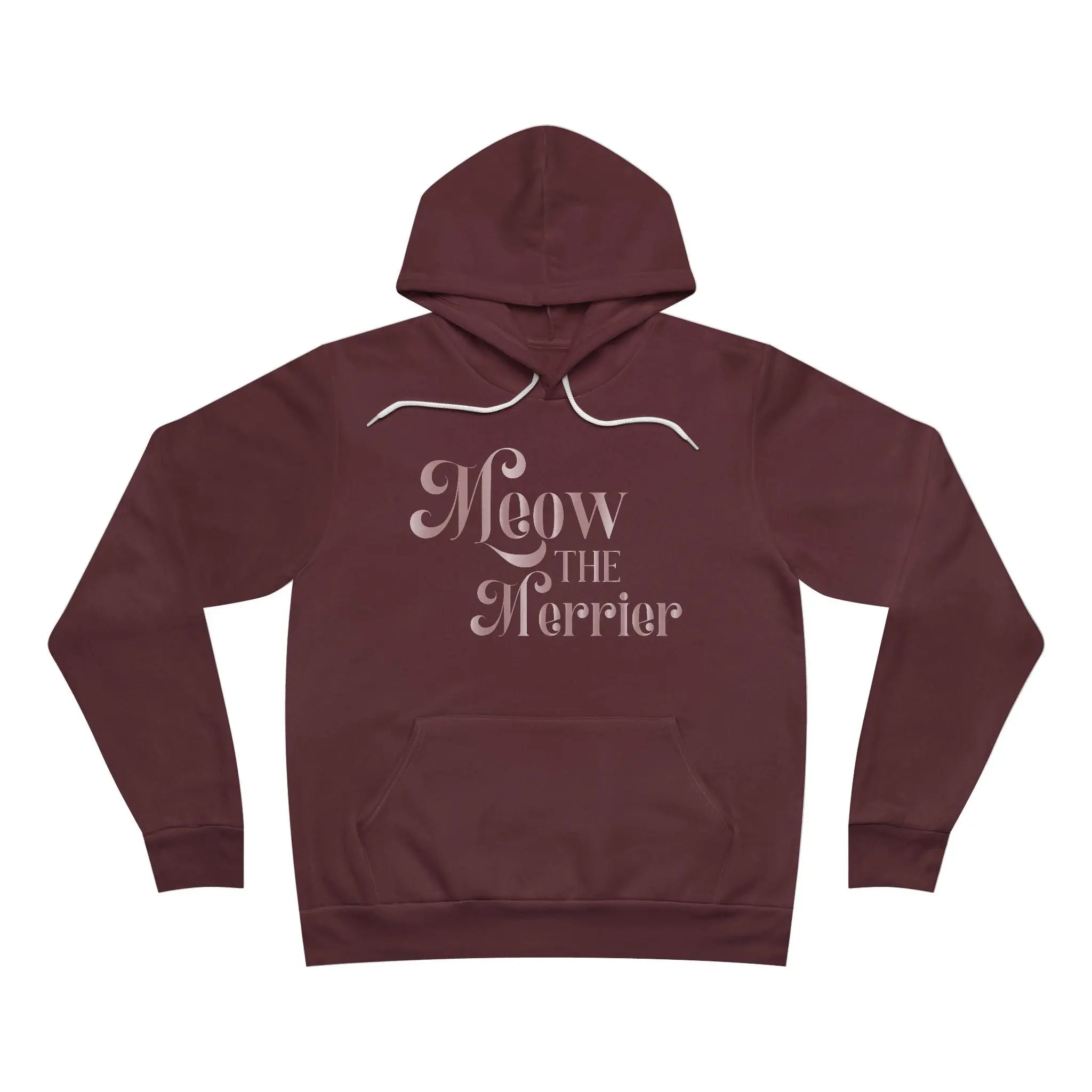Meow the Merrier Hoodie - Cat Lovers Holiday Mood Merchandise Unisex Pullover - Chic Kitty