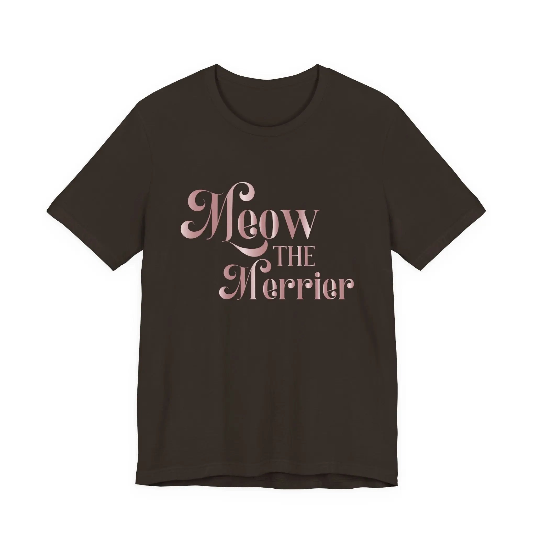 Meow the Merrier Tee - Women's Cute Cat Holiday Graphic T-Shirt - Chic Kitty