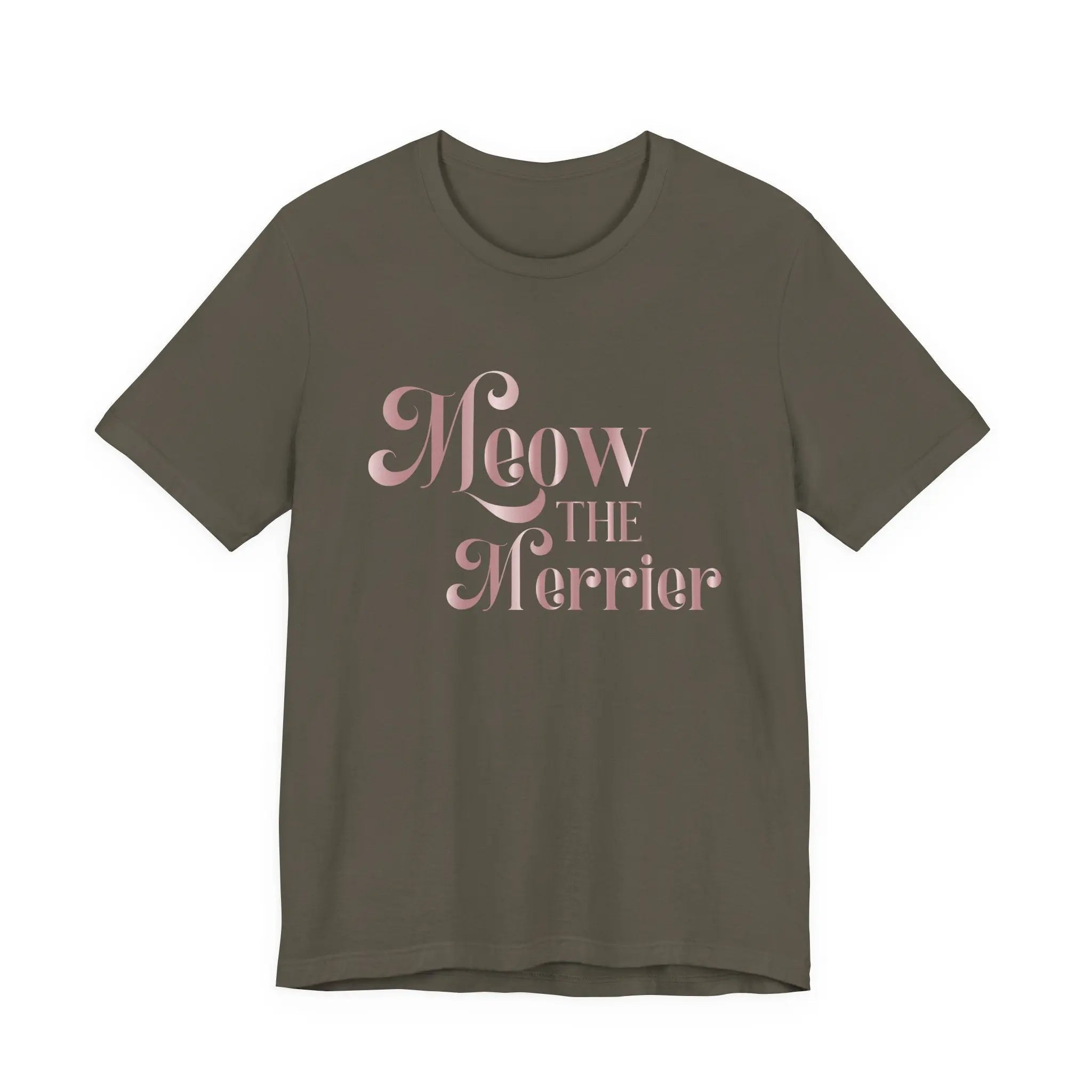 Meow the Merrier Tee - Women's Cute Cat Holiday Graphic T-Shirt - Chic Kitty
