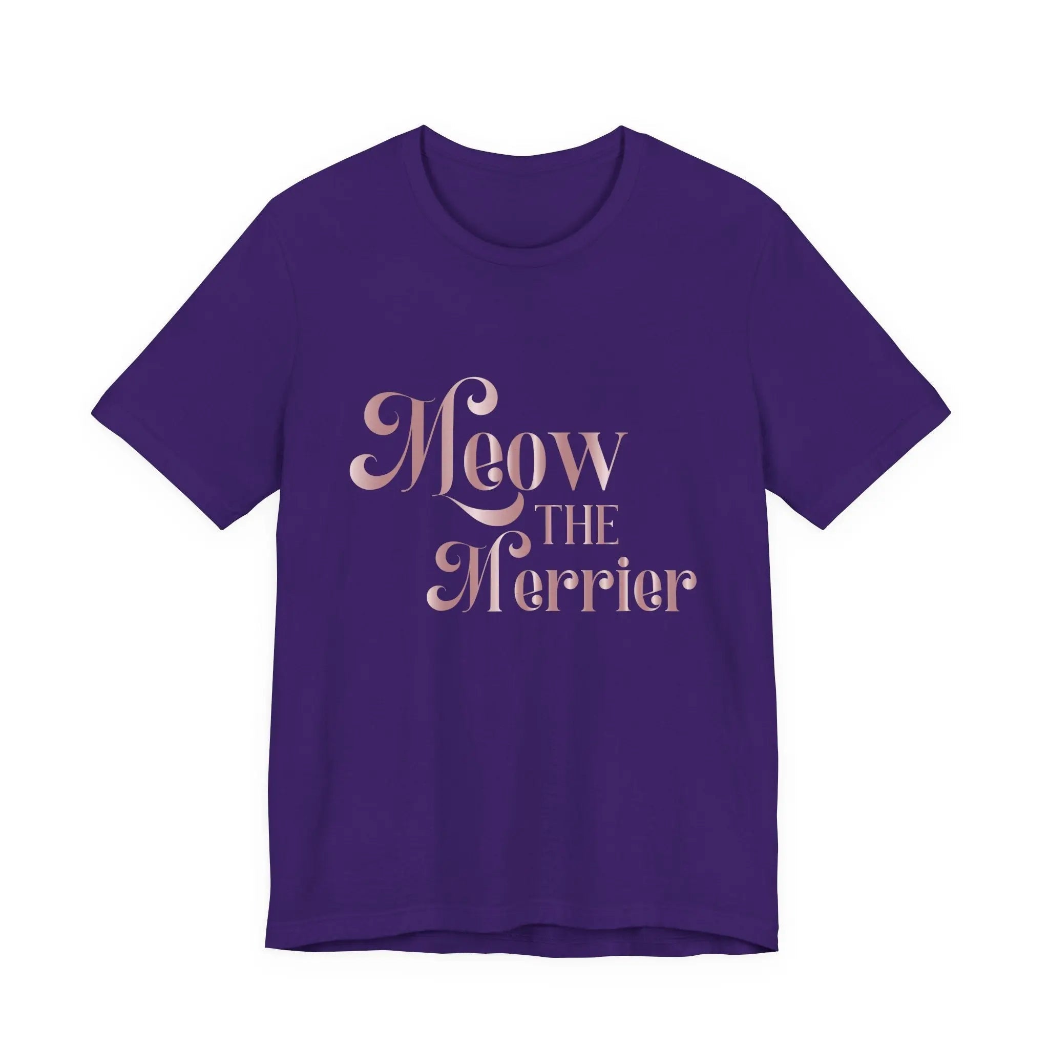 Meow the Merrier Unisex T-Shirt for Cat Lovers Unique Holiday Mood Merchandise - Chic Kitty