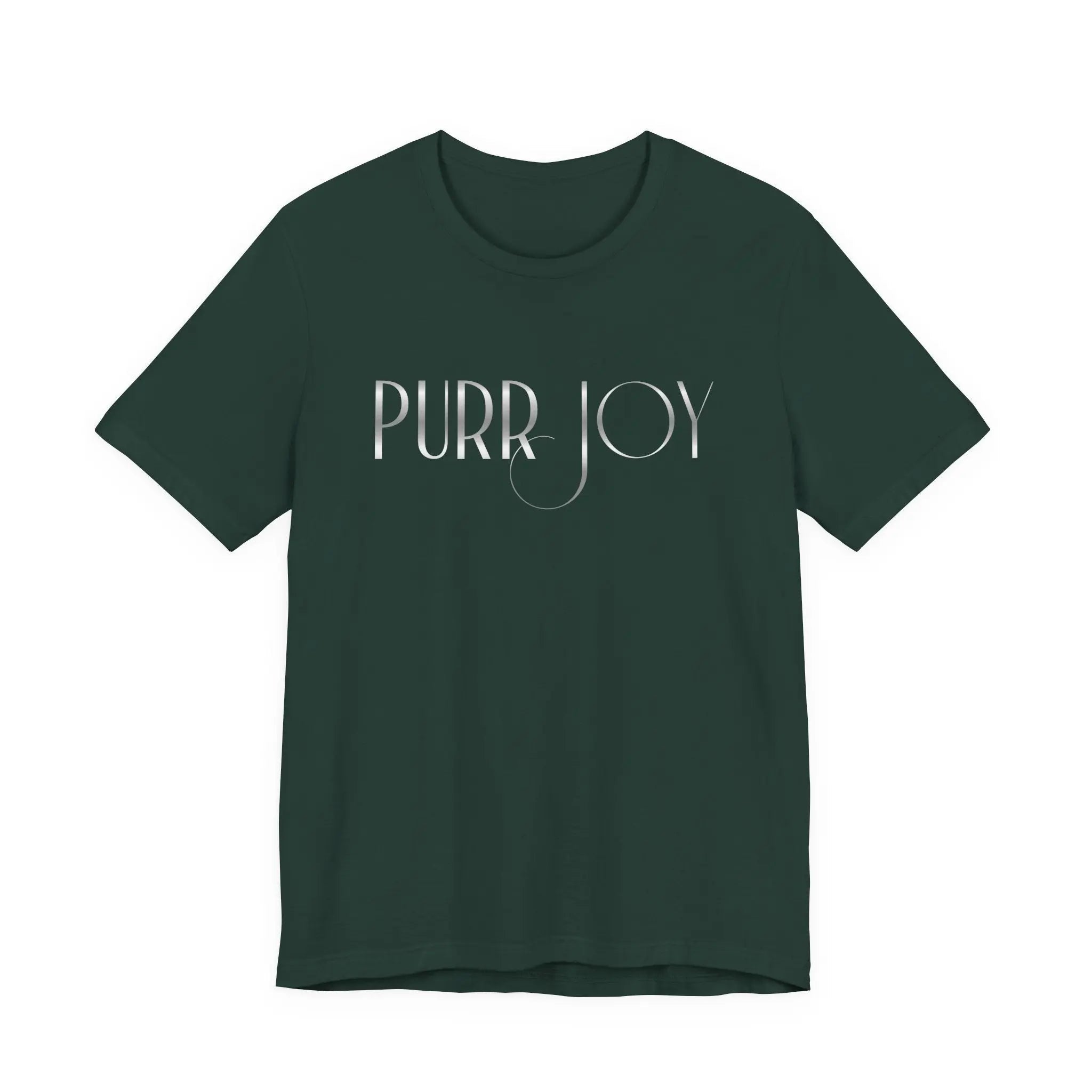 Minimal Purr Joy Tee — Subtle Text Graphic T-Shirt - Chic Kitty