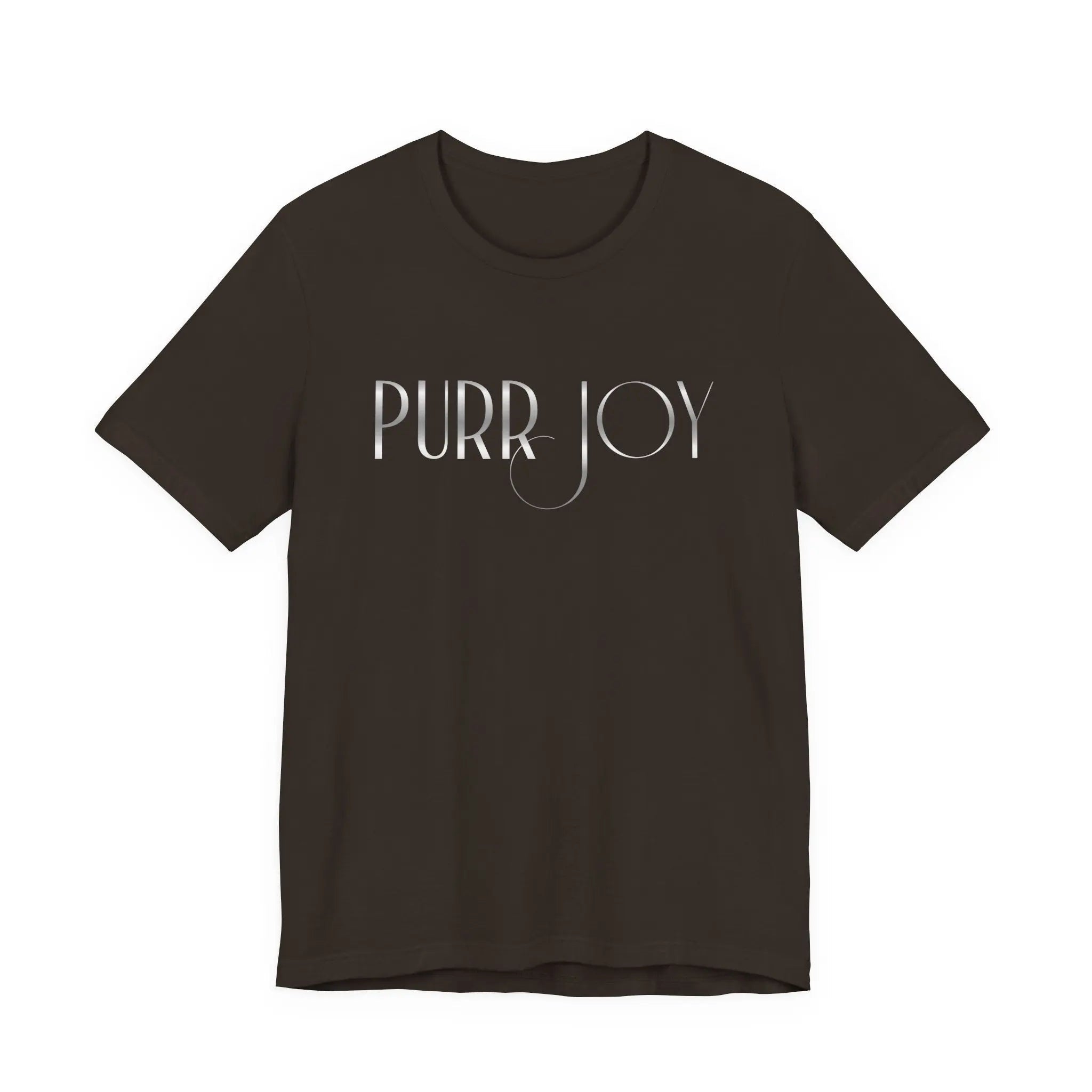 Minimal Purr Joy Tee — Subtle Text Graphic T-Shirt - Chic Kitty