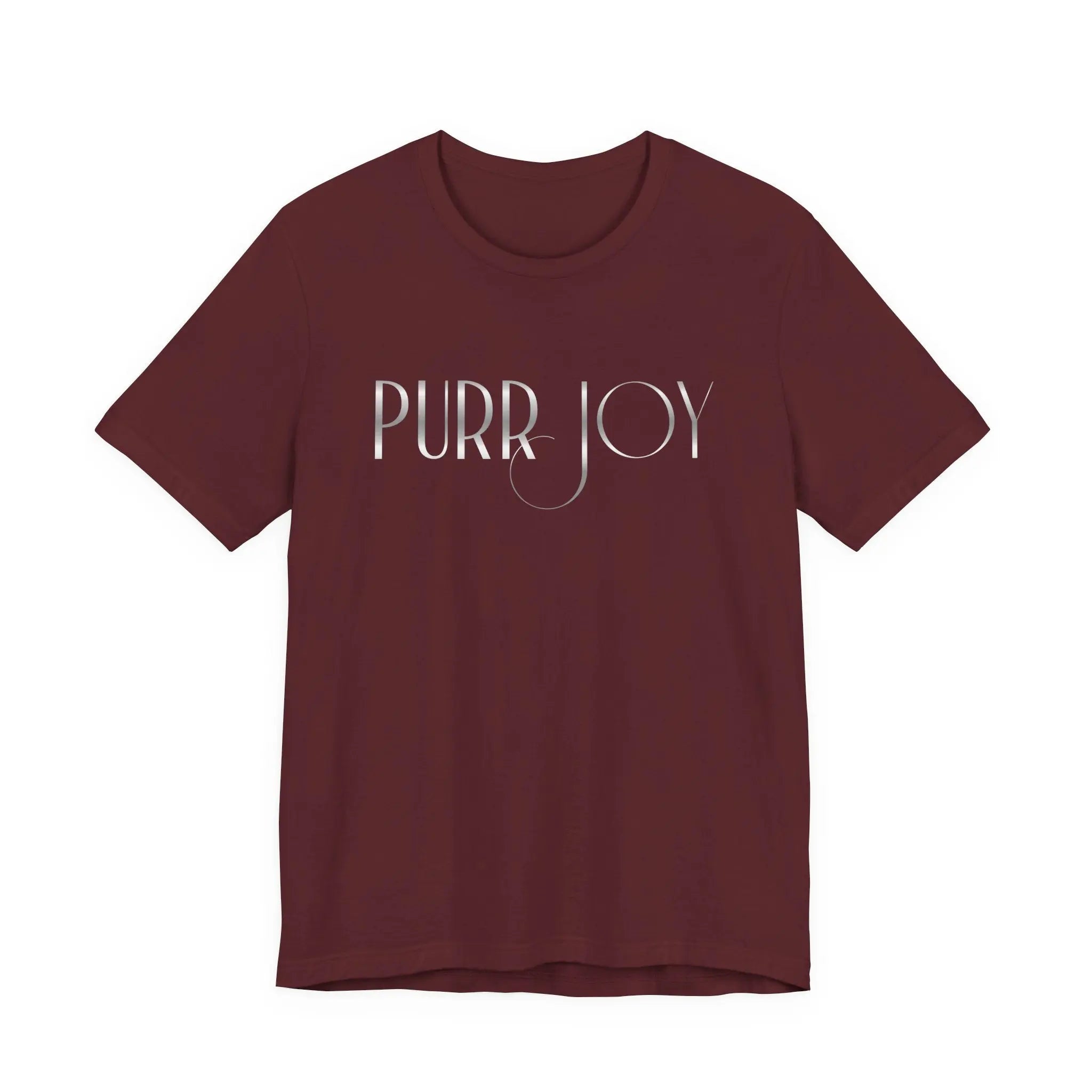 Minimal Purr Joy Tee — Subtle Text Graphic T-Shirt - Chic Kitty