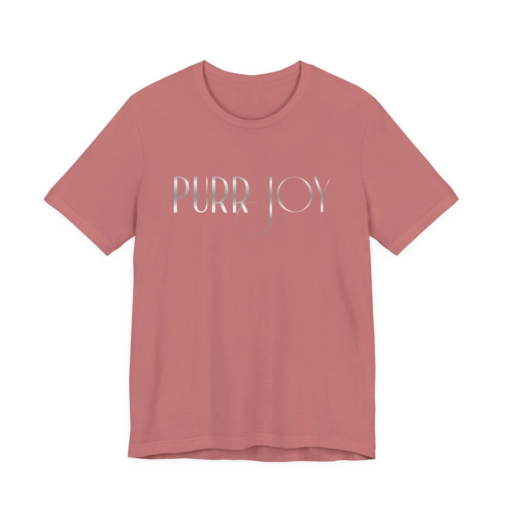 Minimal Purr Joy Tee — Subtle Text Graphic T-Shirt - Chic Kitty