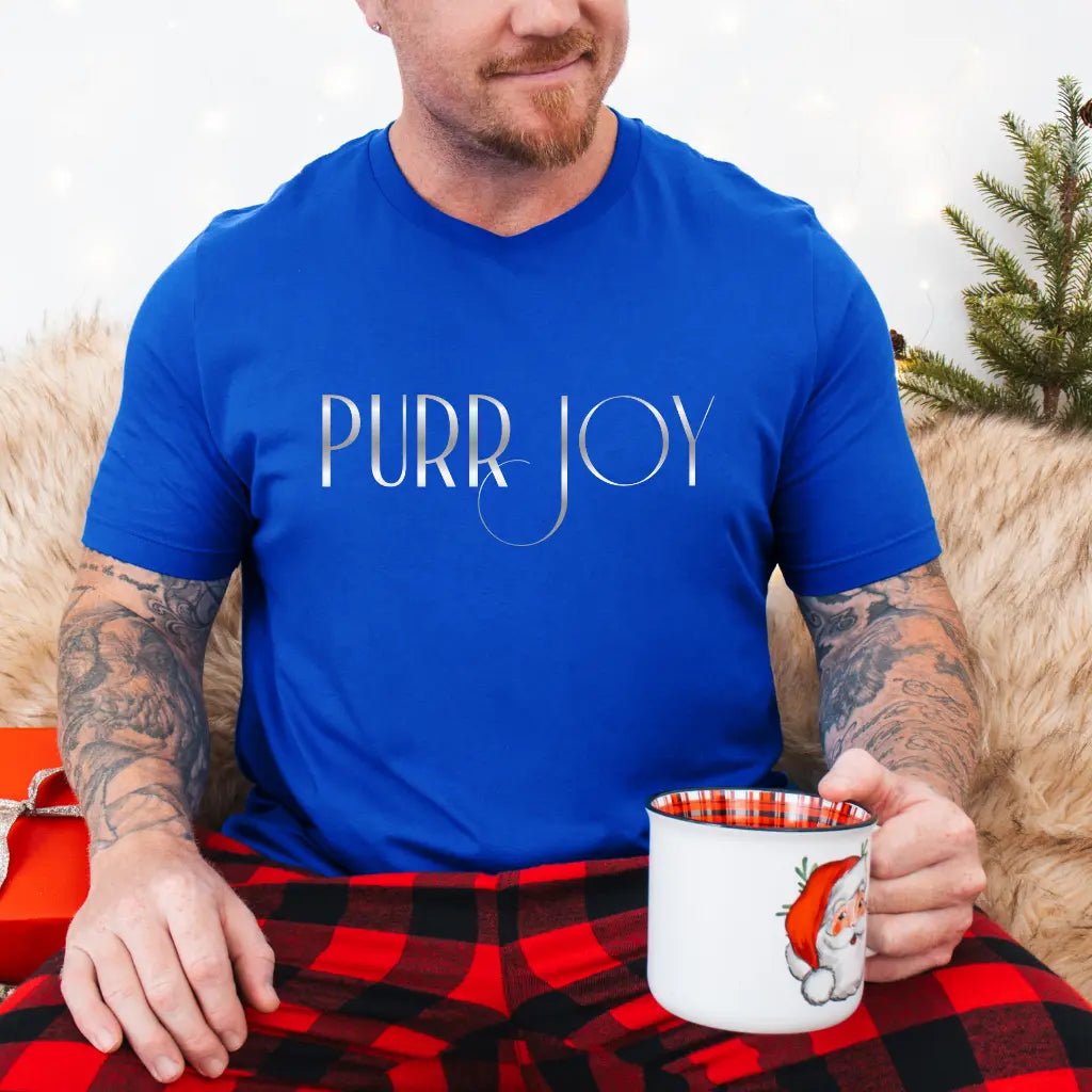 Minimal Purr Joy Tee — Subtle Text Graphic T-Shirt - Chic Kitty
