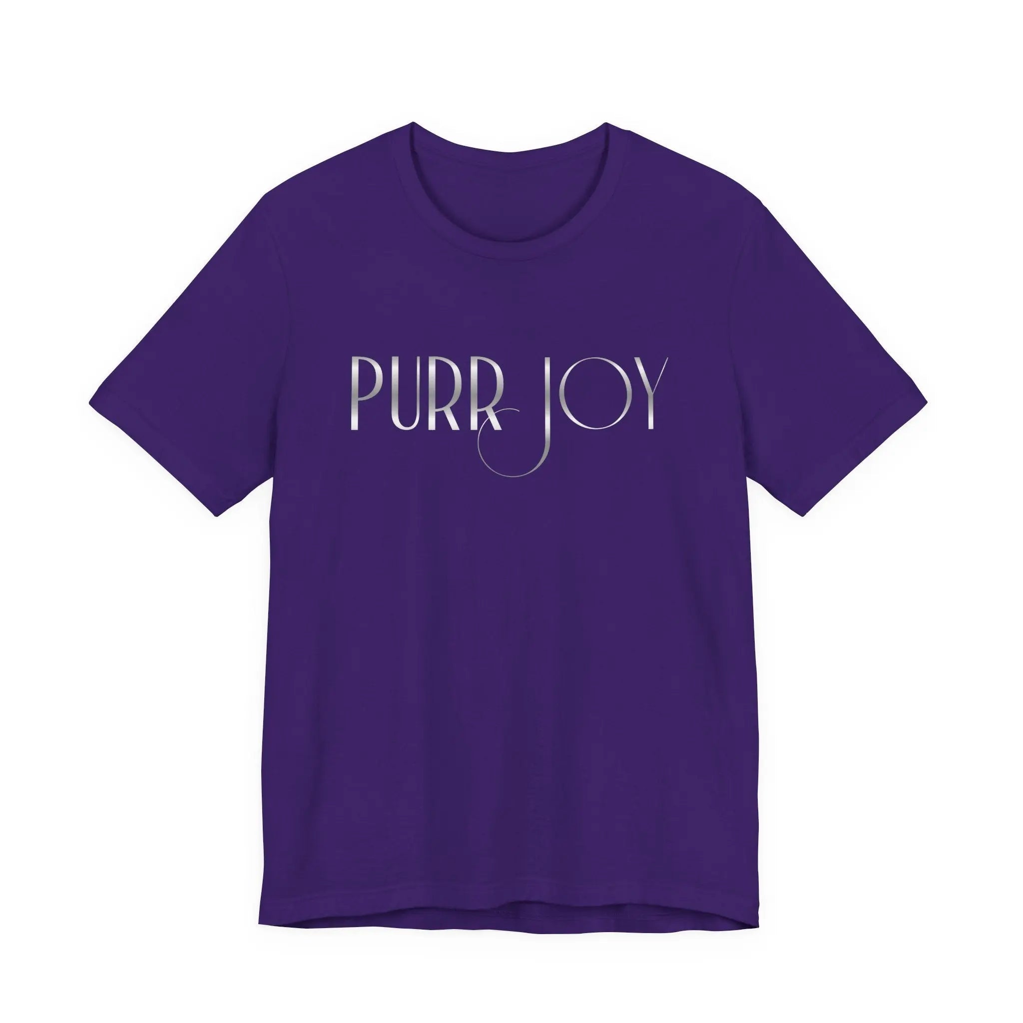 Minimal Purr Joy Tee — Subtle Text Graphic T-Shirt - Chic Kitty