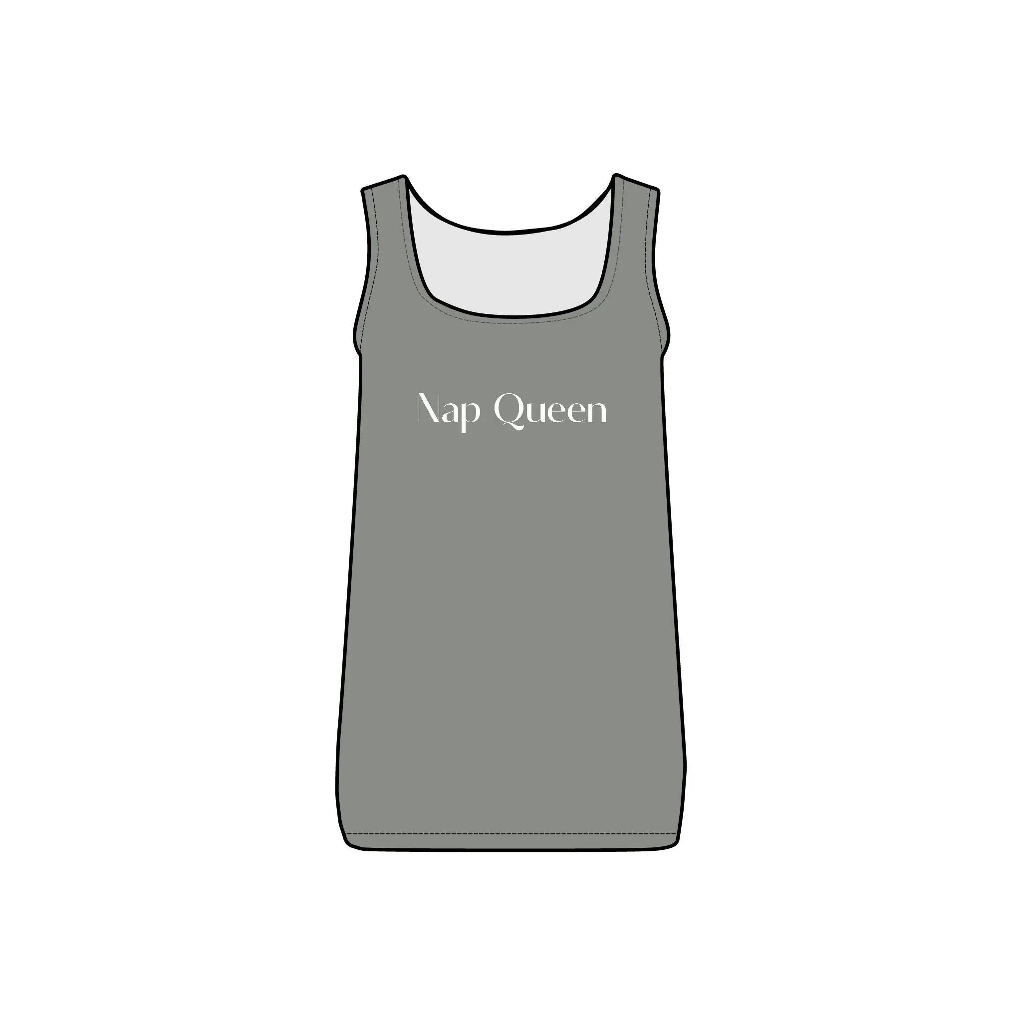 Nap Queen Women's Micro Ribbed Tank - Perfect for Relaxing and Lounging - Chic Kitty