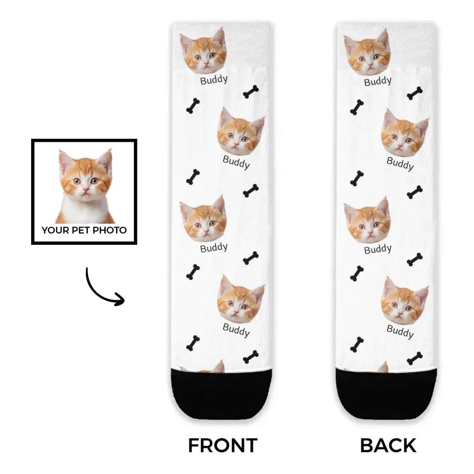 Personalised Cat Socks - Chic Kitty