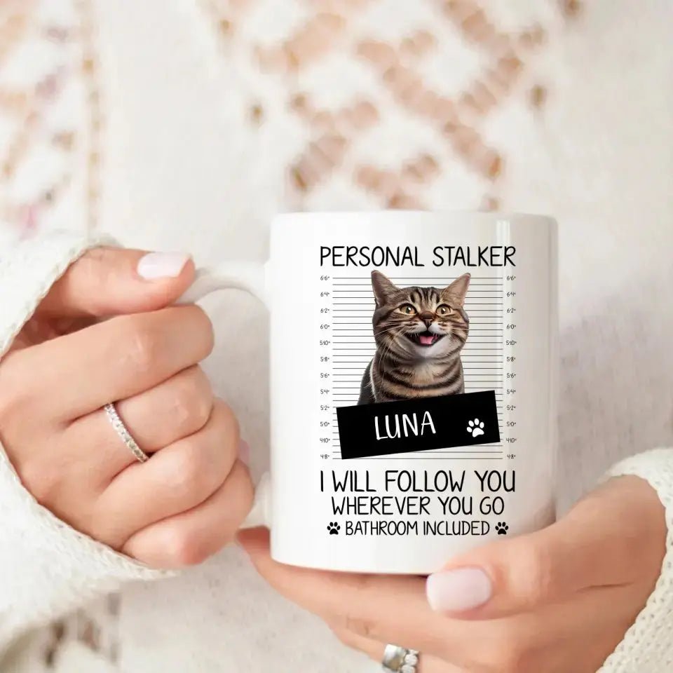 Personalised Cat Stalker Mug - Chic Kitty