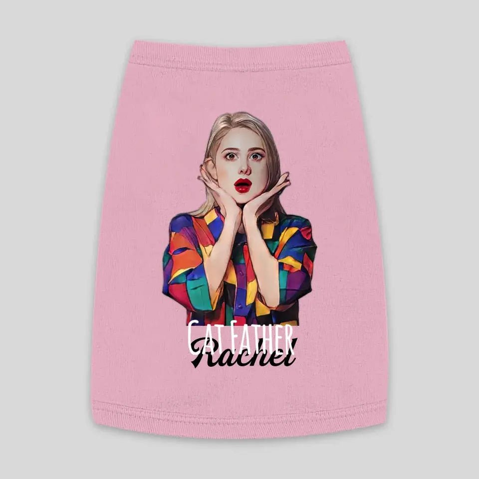 Personalized Cartoon Portrait from Photo Cat Tank Top - Chic Kitty