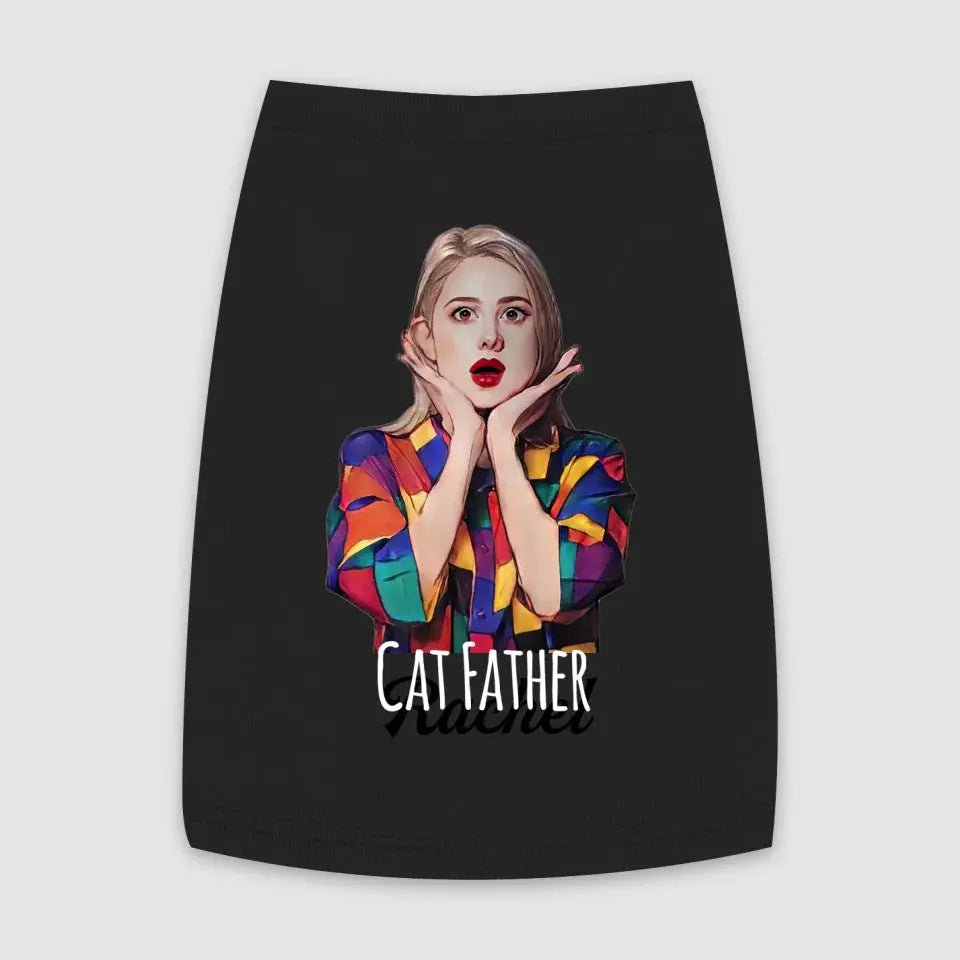 Personalized Cartoon Portrait from Photo Cat Tank Top - Chic Kitty