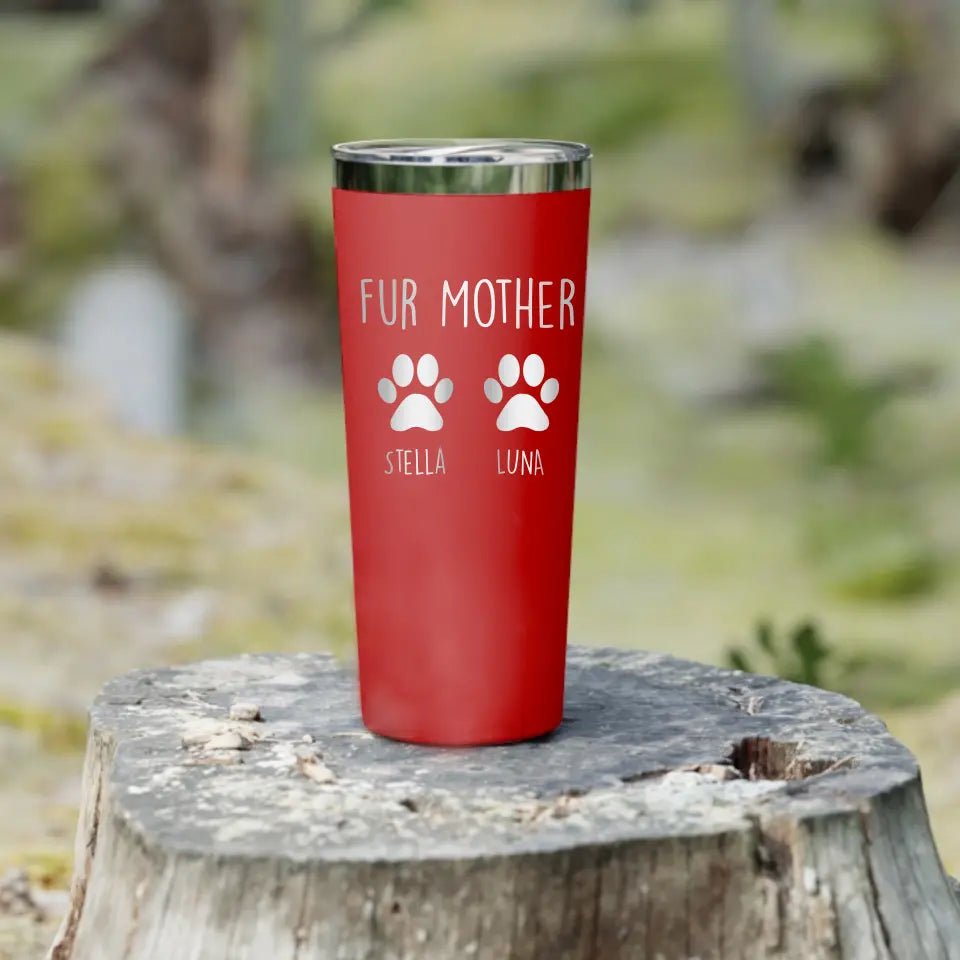 Personalized Cat Mom 22oz Tumbler - Gift for Pet Owner - Chic Kitty