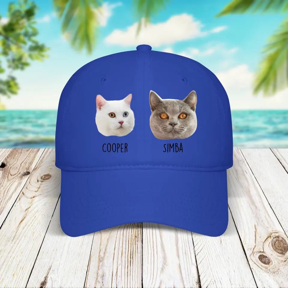 Personalized Cat Photo Baseball Cap - Chic Kitty