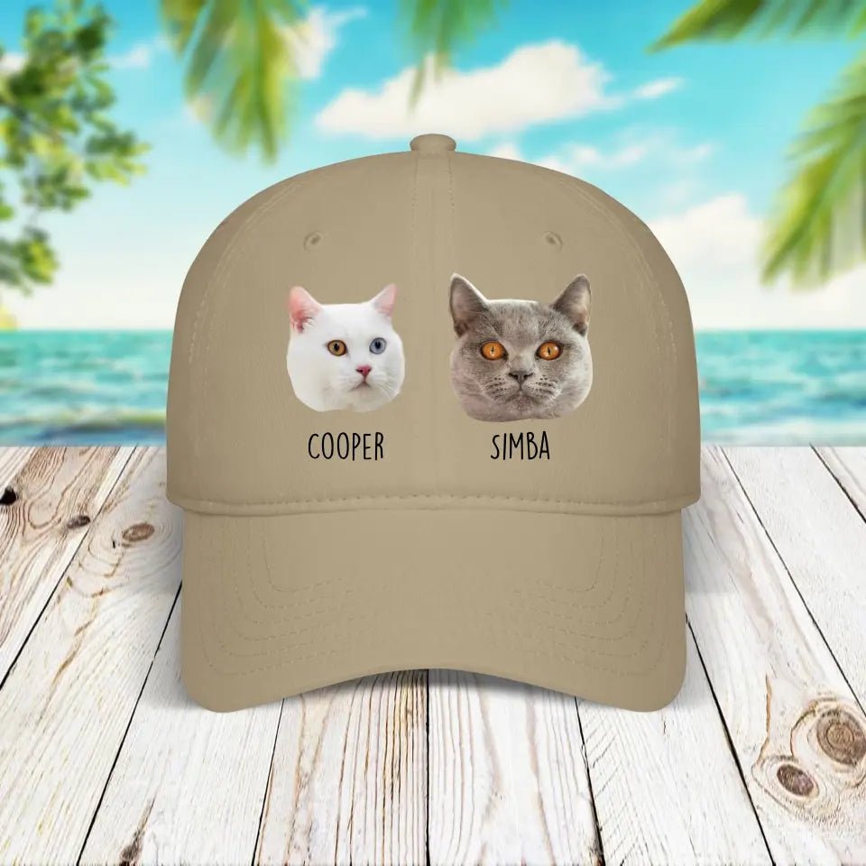Personalized Cat Photo Baseball Cap - Chic Kitty