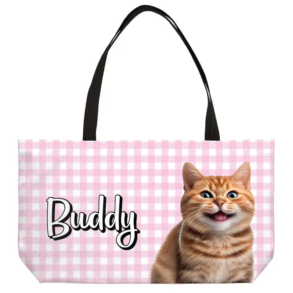 Personalized Cat Weekender Tote Bag - Chic Kitty