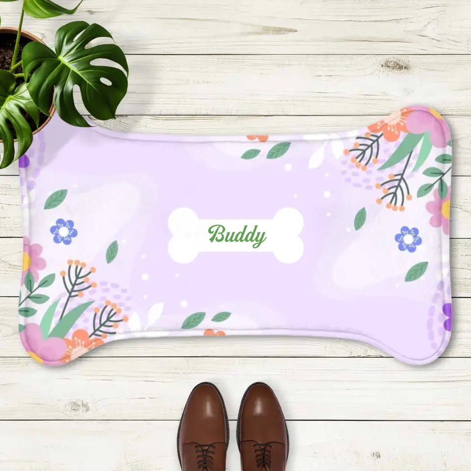 Personalized Pet Feeding Mat - Chic Kitty