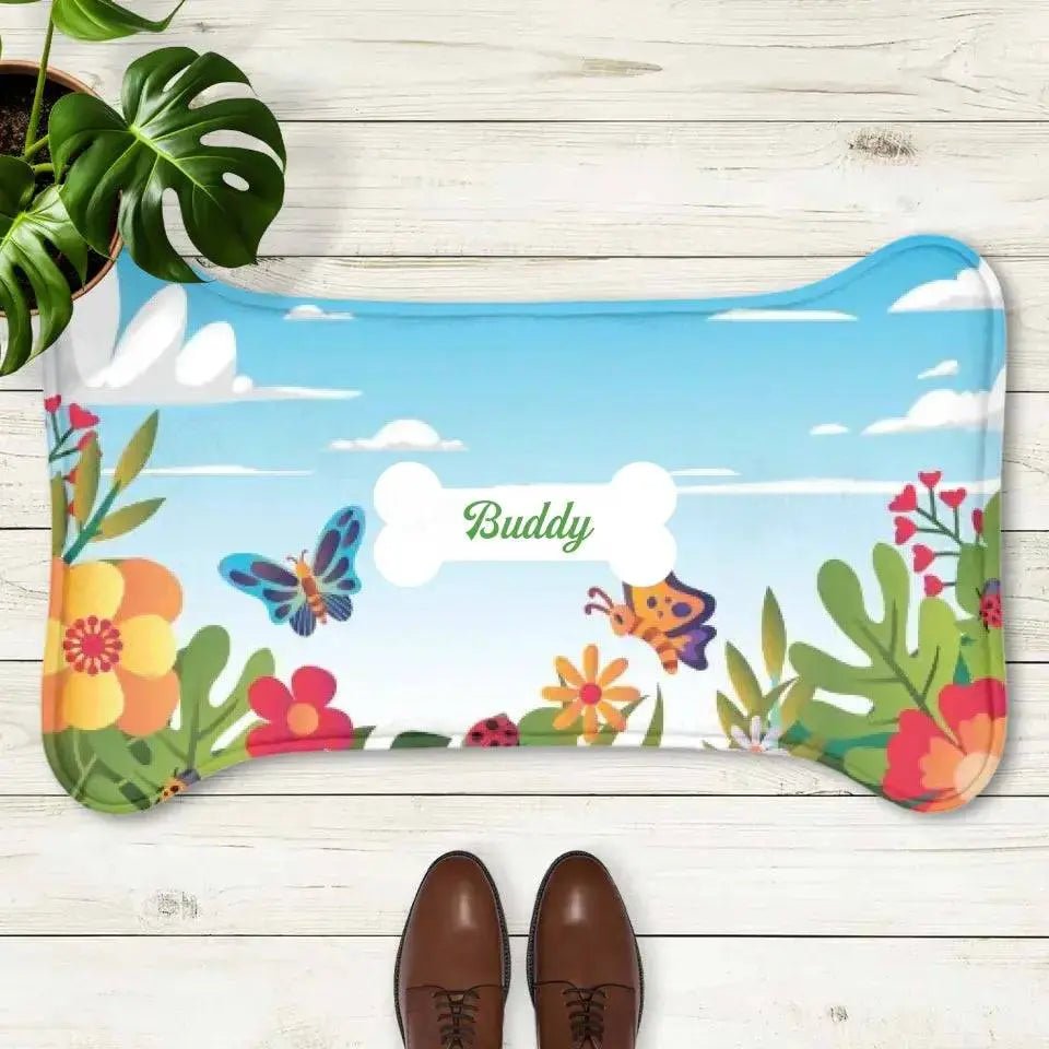 Personalized Pet Feeding Mat - Chic Kitty