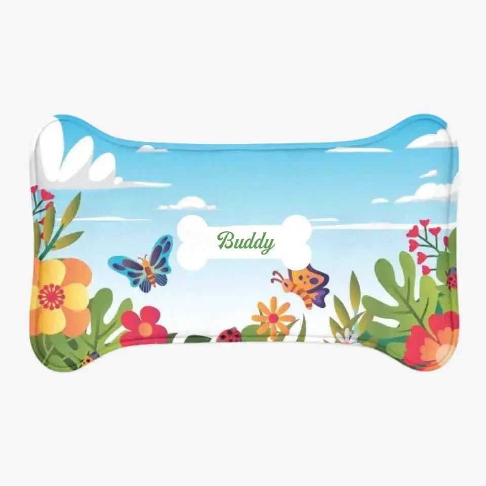 Personalized Pet Feeding Mat - Chic Kitty