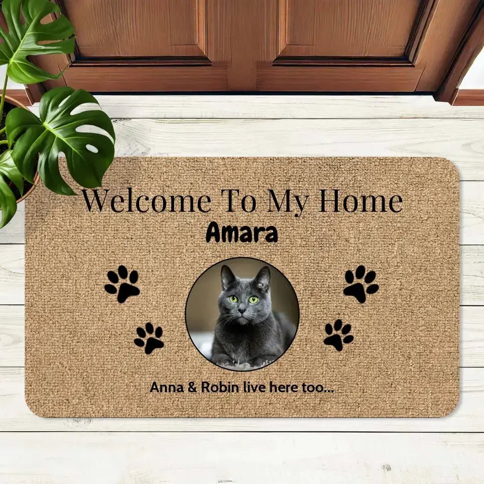 Personalized Photo - Individual Doormat - Chic Kitty