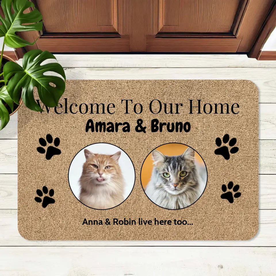 Personalized Photo - Individual Doormat - Chic Kitty