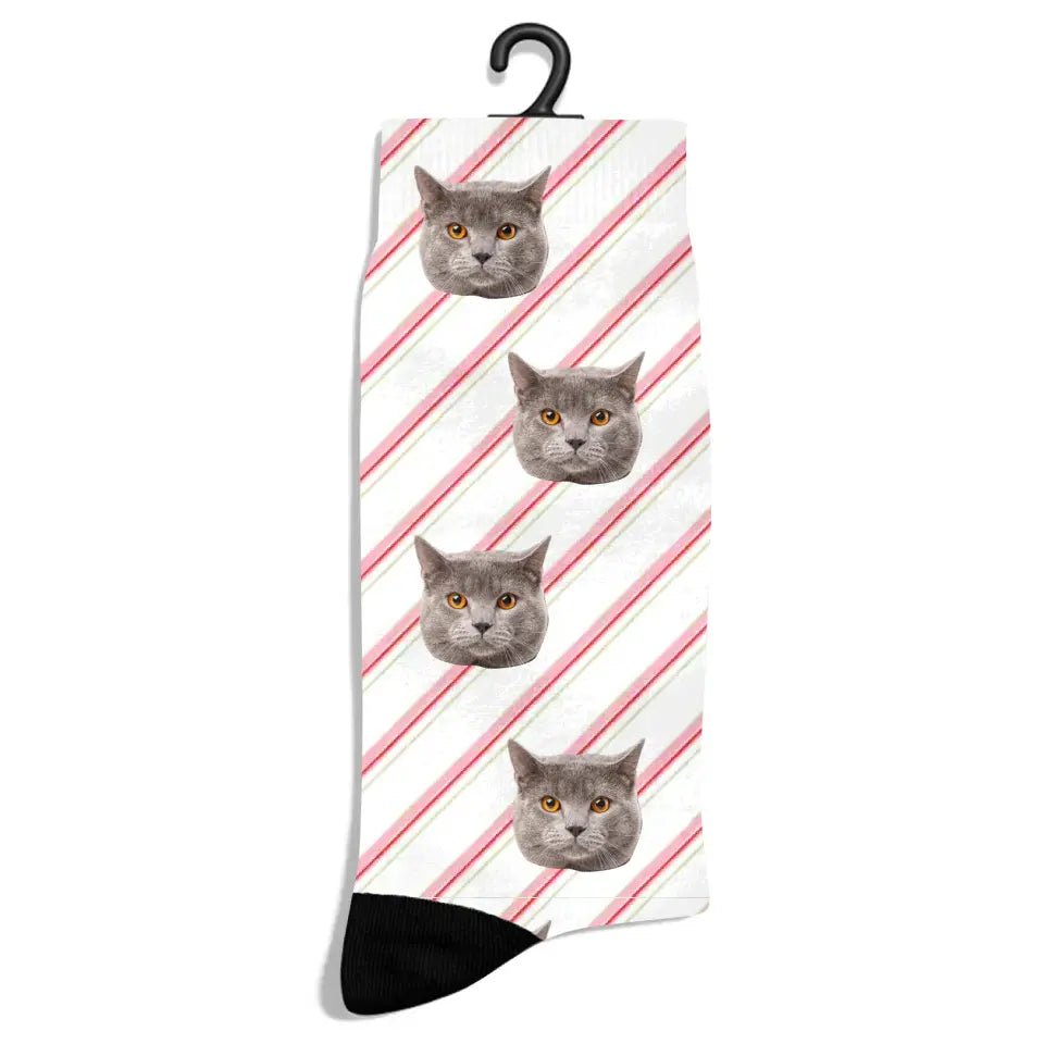 Personalized Summer Pattern Cat Socks - Chic Kitty