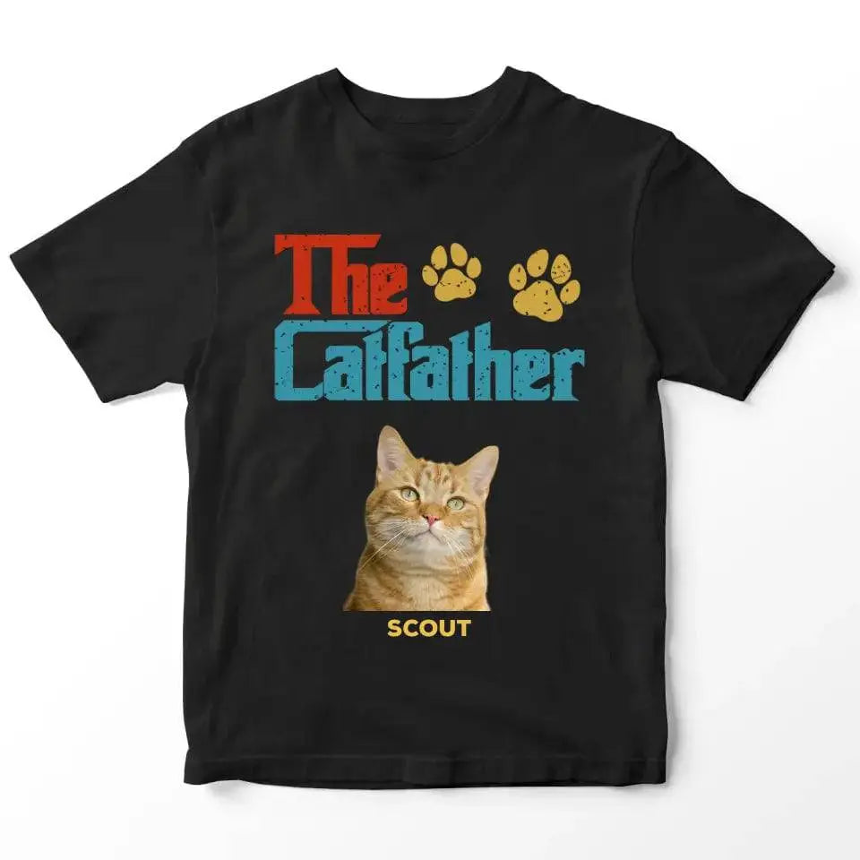 Custom Personalized Photo - The Cat Father T-Shirt - Chic Kitty