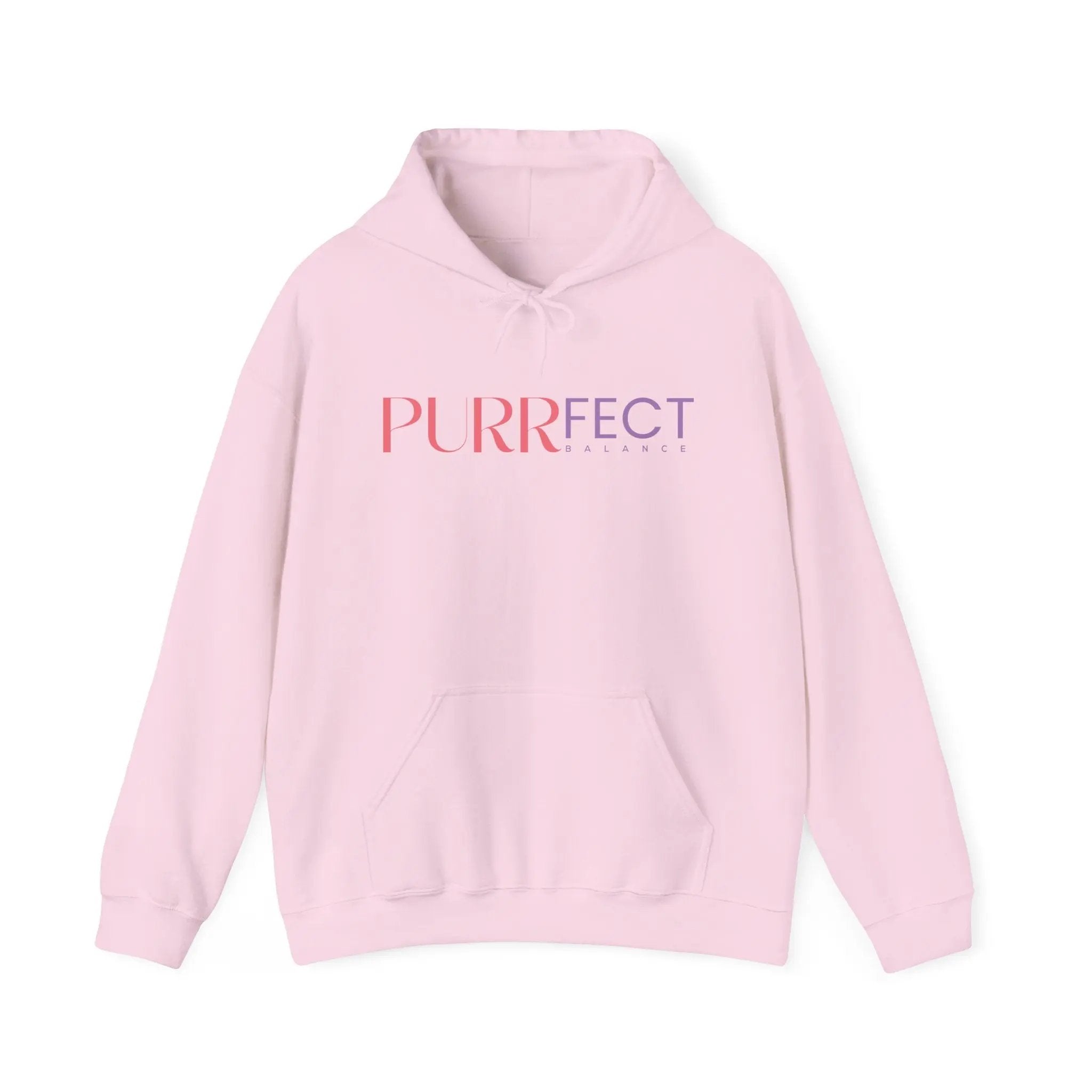 Purrfect Balance Unisex Hooded Sweatshirt - Cozy Cat Lover Apparel - Chic Kitty