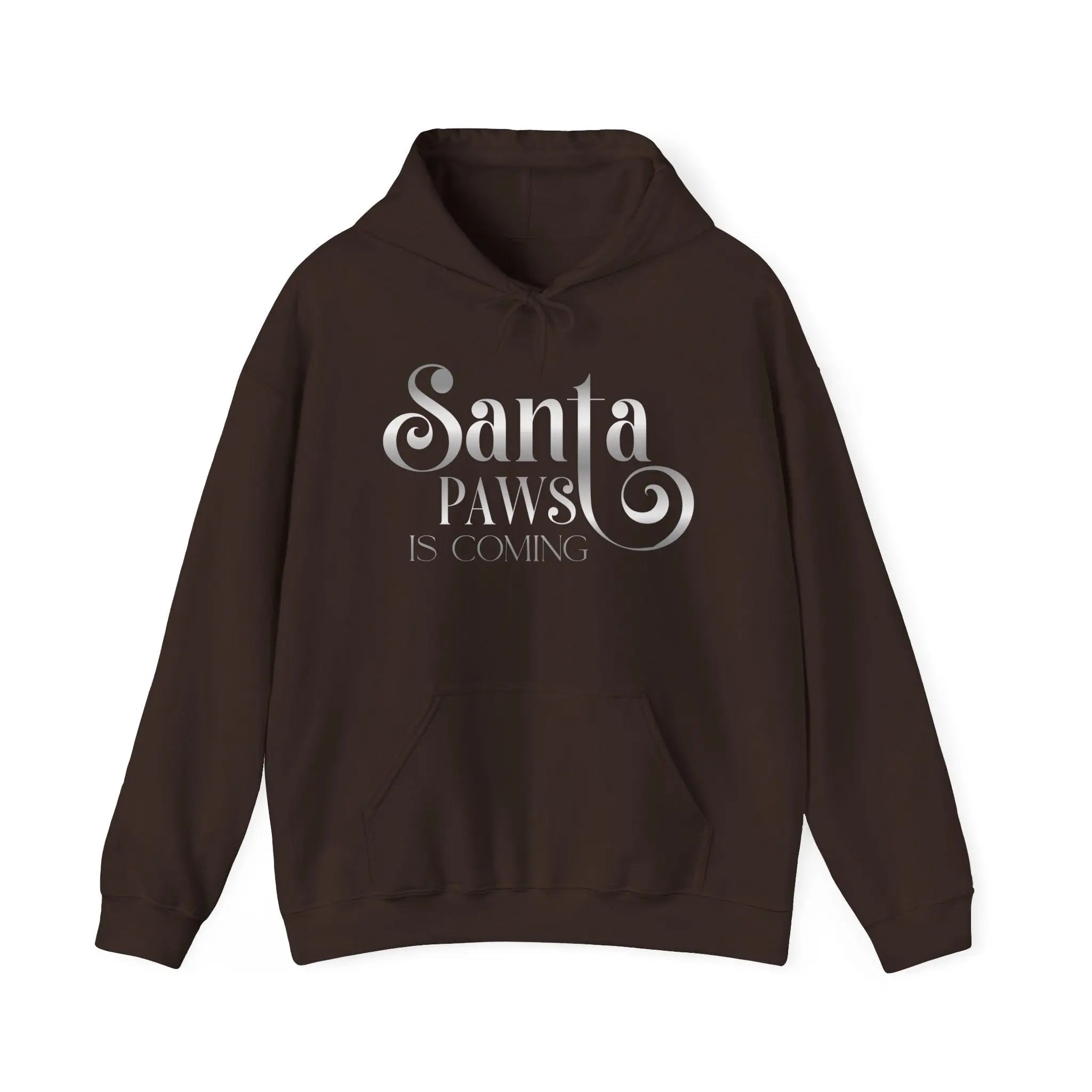 Santa Paws Is Coming Hoodie — Cozy Christmas Pet Lover Sweatshirt - Chic Kitty