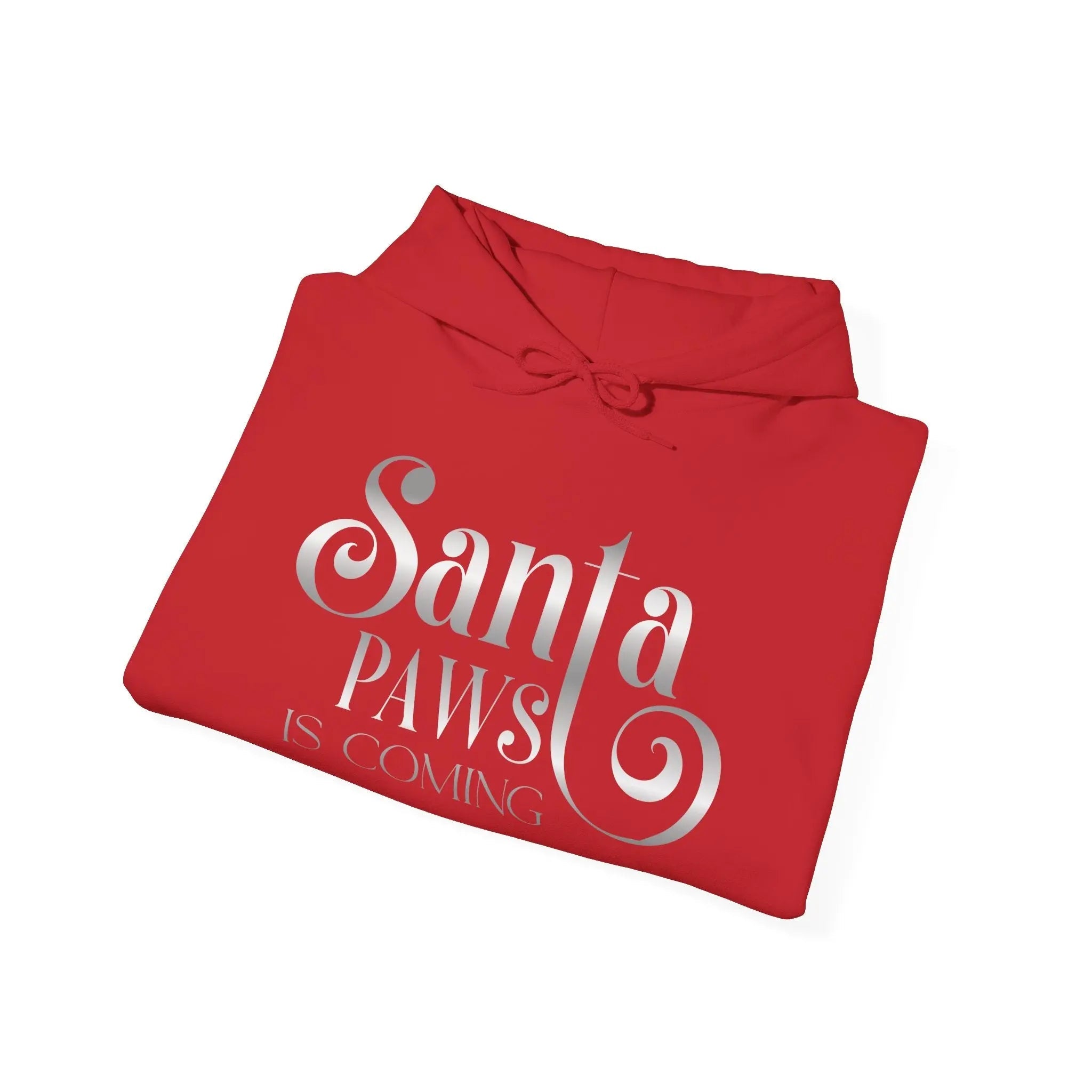 Santa Paws Is Coming Hoodie — Cozy Christmas Pet Lover Sweatshirt - Chic Kitty