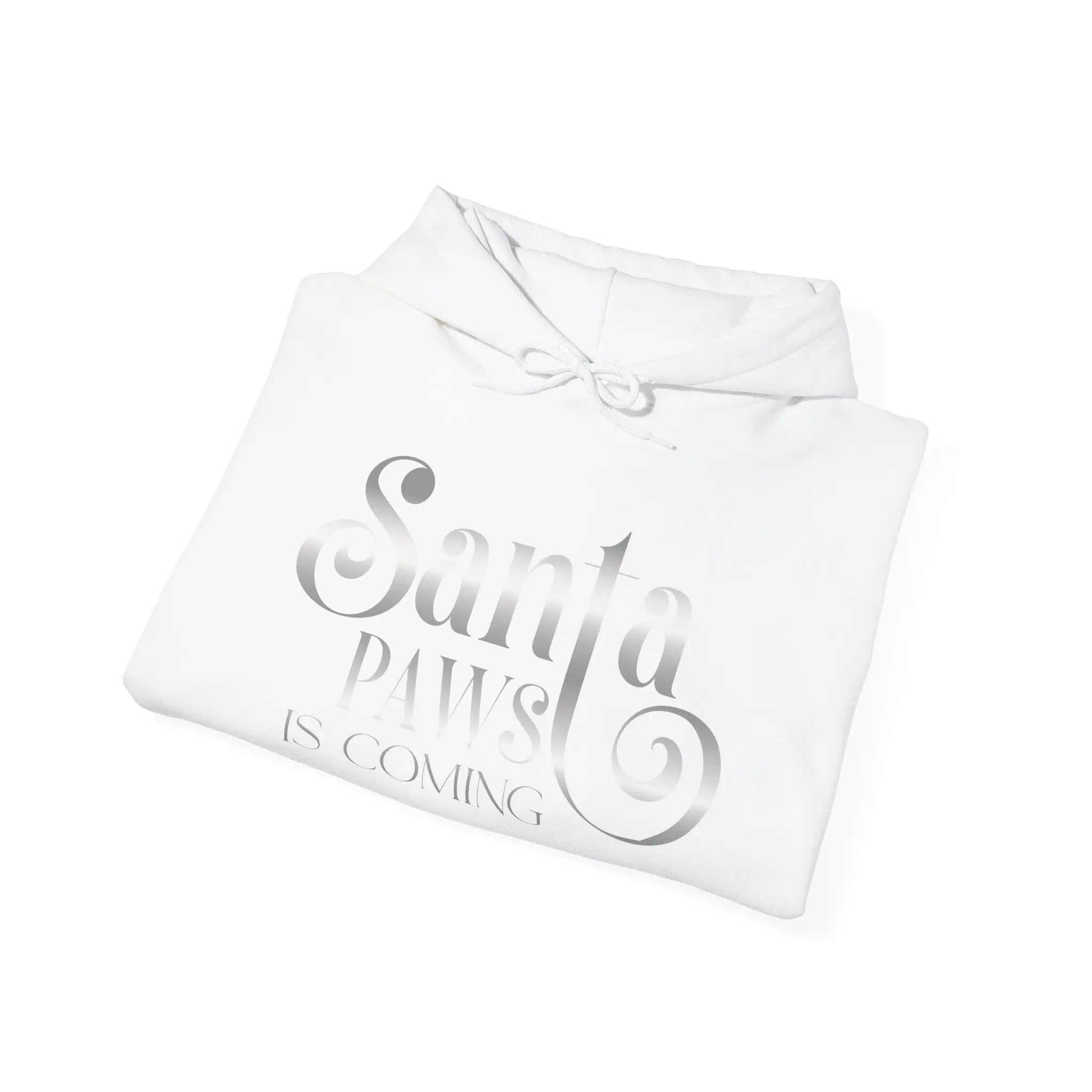 Santa Paws Is Coming Hoodie — Cozy Christmas Pet Lover Sweatshirt - Chic Kitty