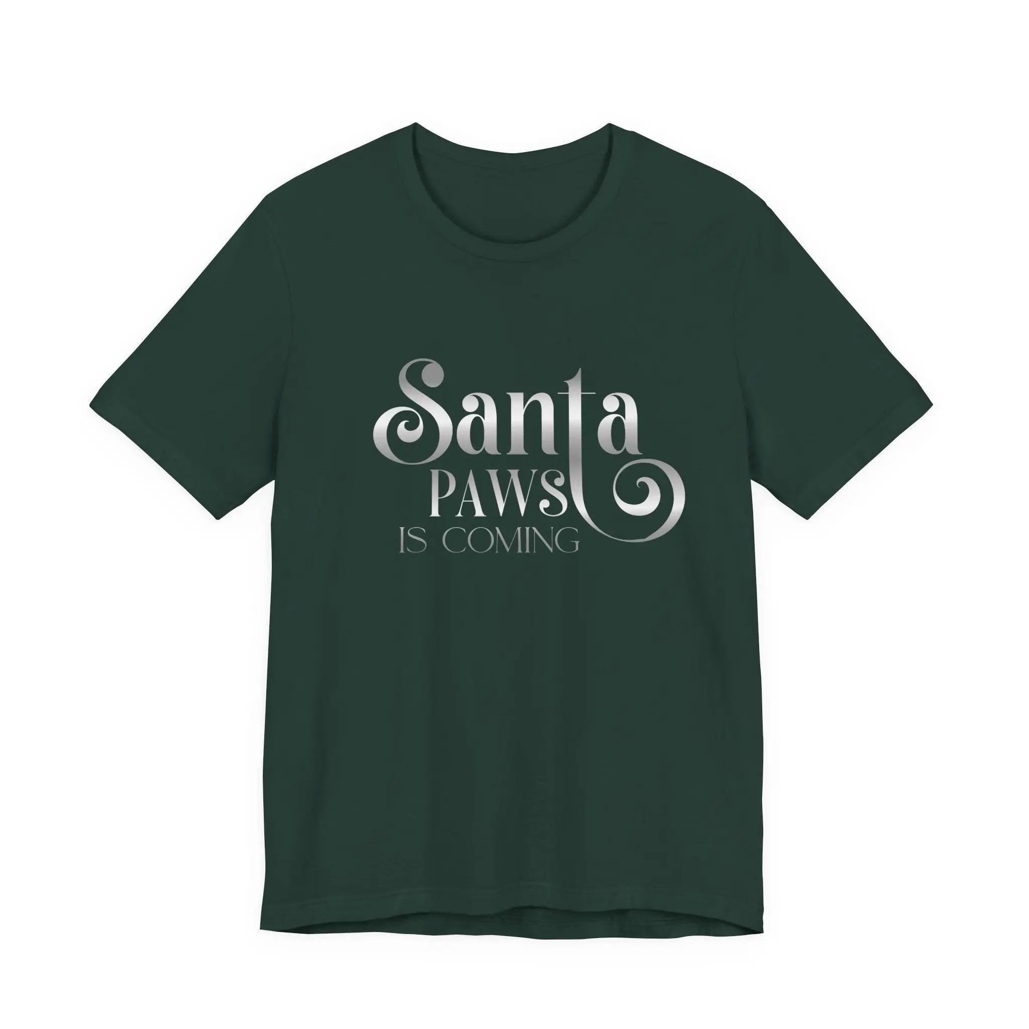 Santa Paws Is Coming Tee — Christmas Dog Lover Holiday T‑Shirt - Chic Kitty