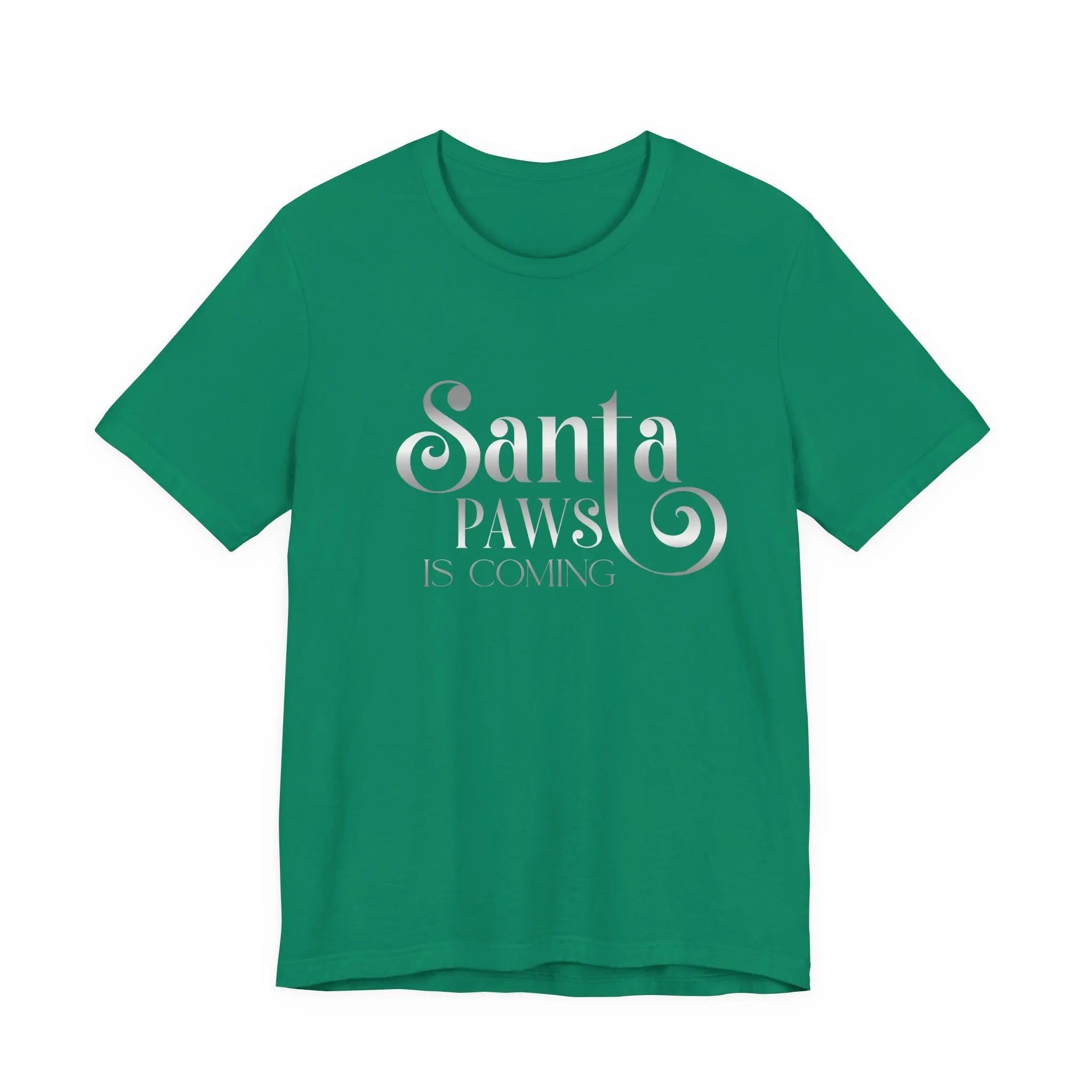 Santa Paws Is Coming Tee — Christmas Dog Lover Holiday T‑Shirt - Chic Kitty