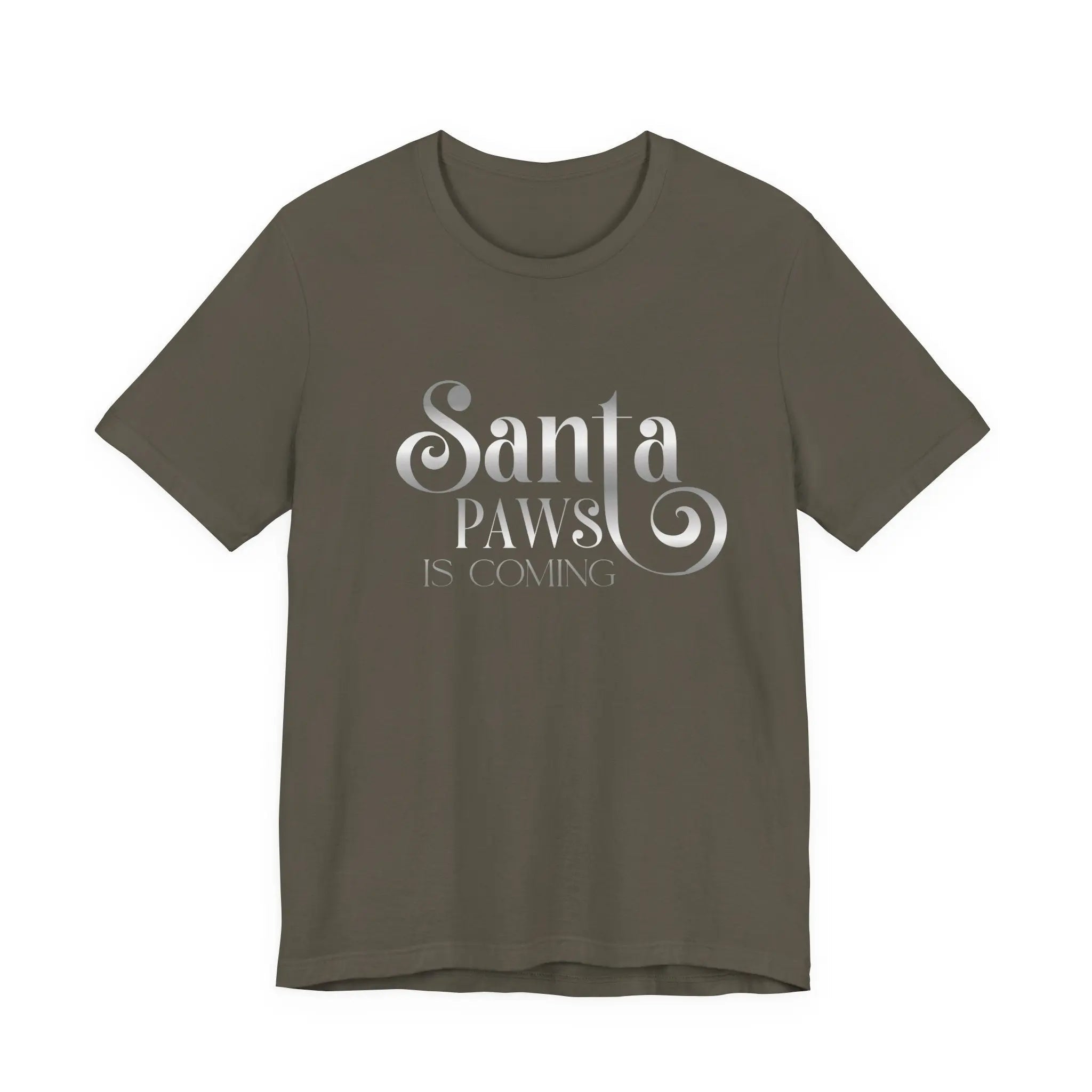 Santa Paws Is Coming Tee — Christmas Dog Lover Holiday T‑Shirt - Chic Kitty