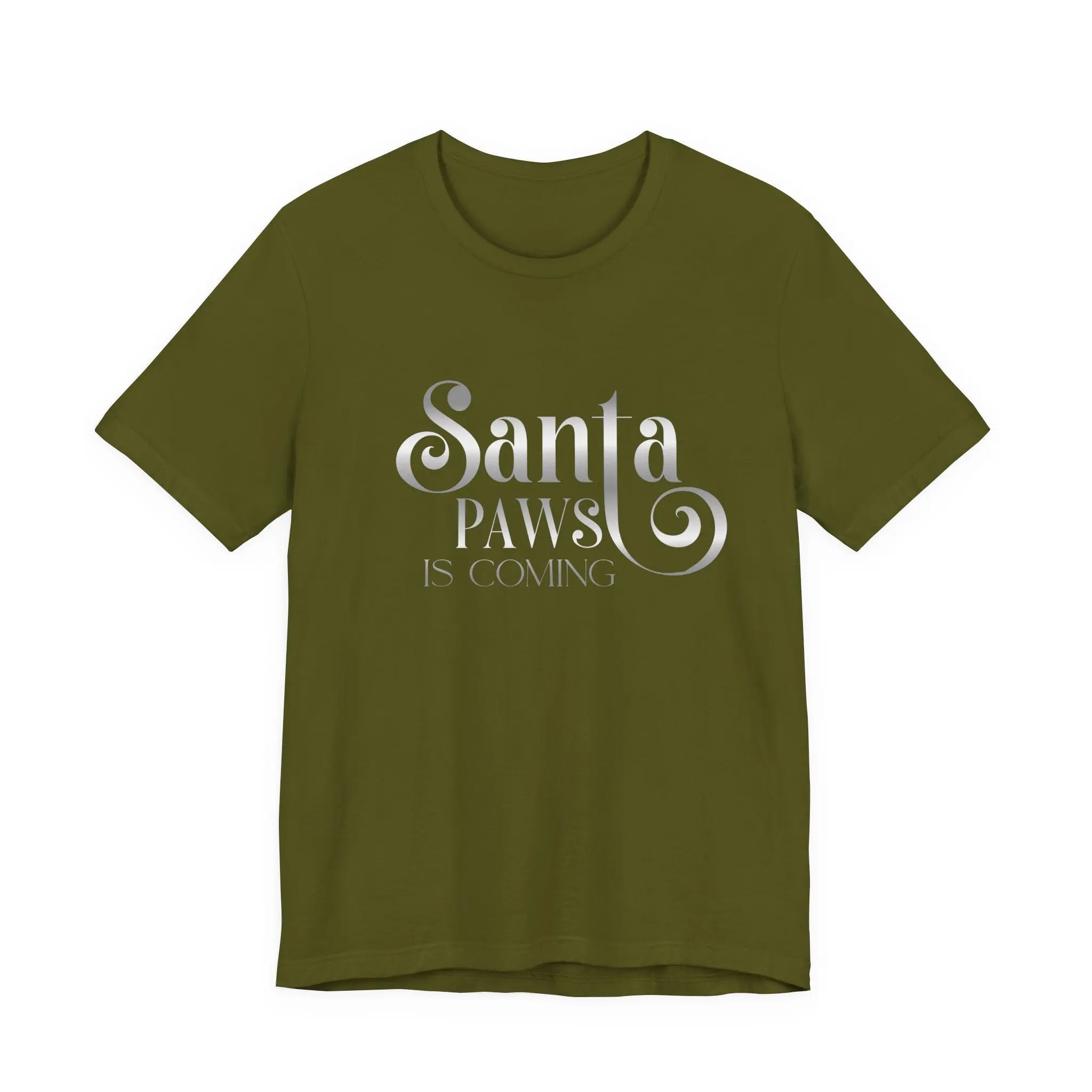 Santa Paws Is Coming Tee — Christmas Dog Lover Holiday T‑Shirt - Chic Kitty