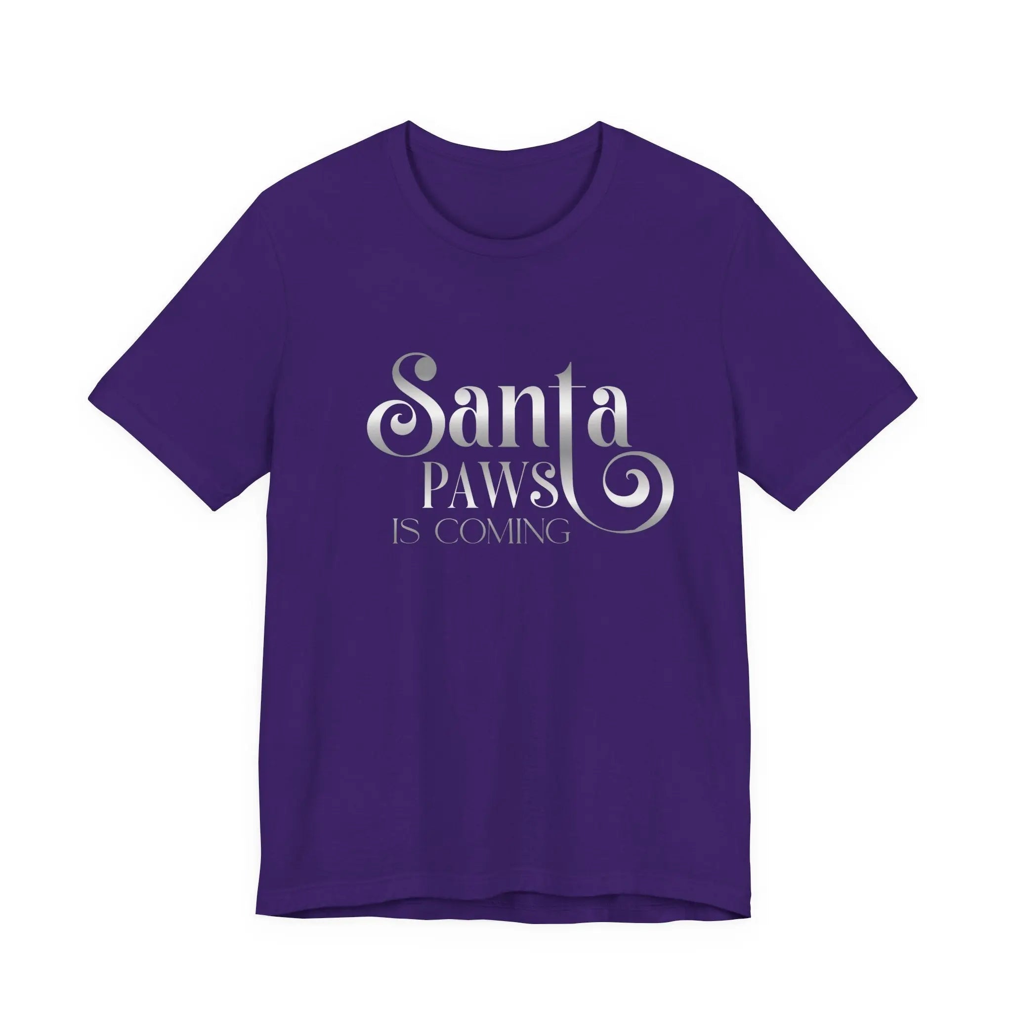 Santa Paws Is Coming Tee — Christmas Dog Lover Holiday T‑Shirt - Chic Kitty