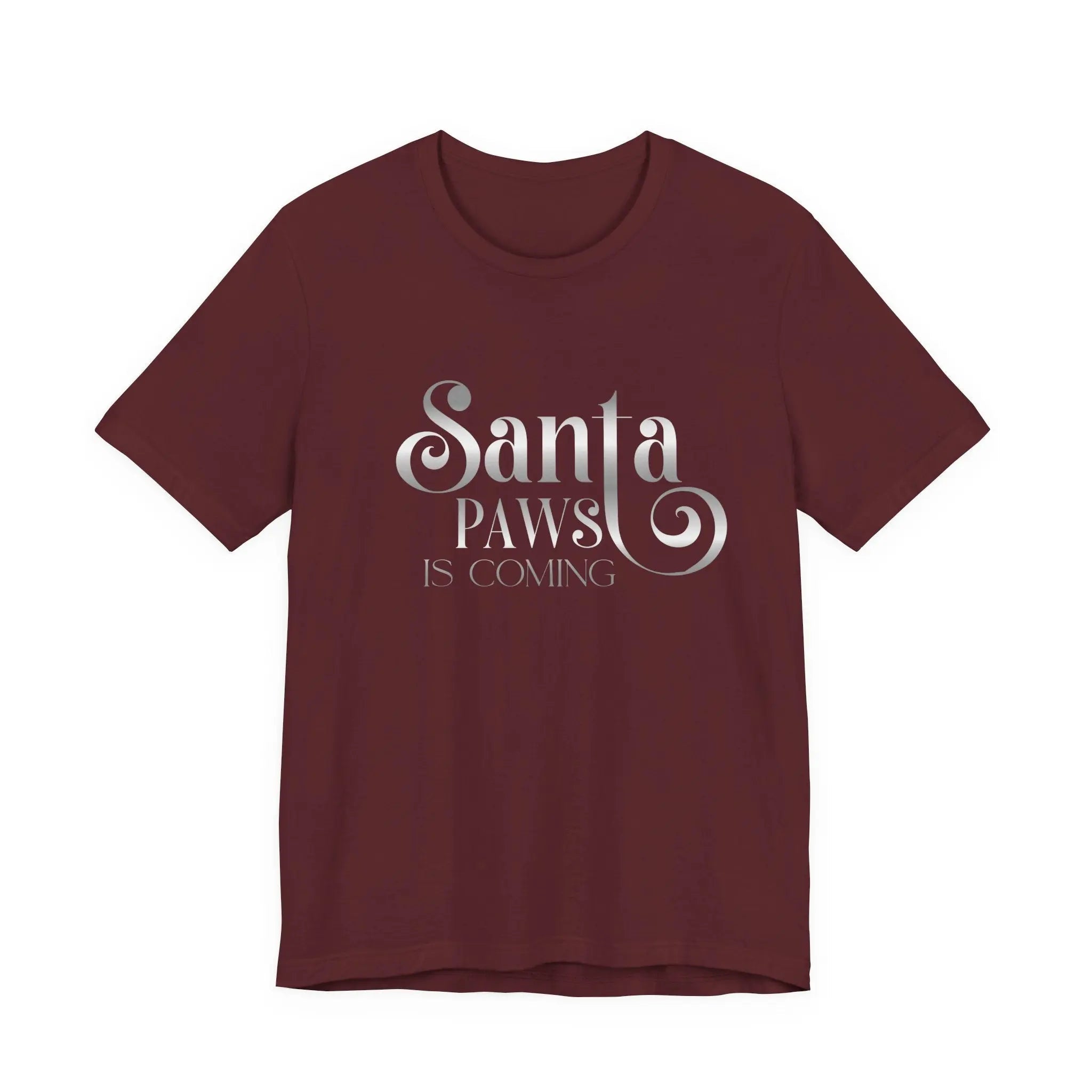 Santa Paws Is Coming Tee — Christmas Dog Lover Holiday T‑Shirt - Chic Kitty