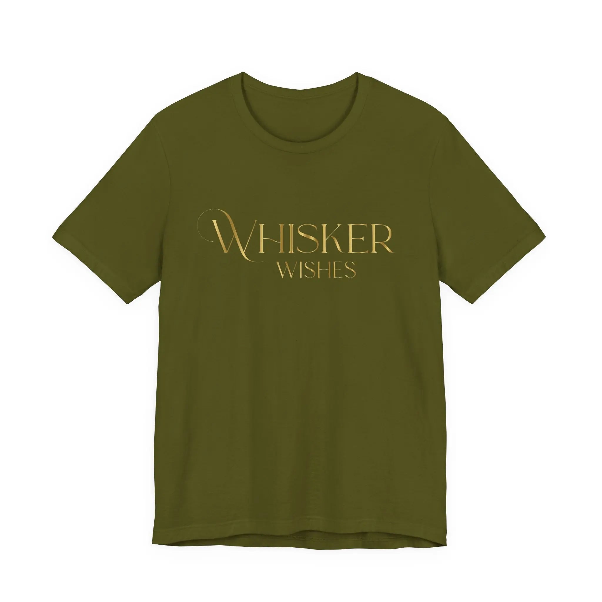Whisker Wishes Tee - Minimal Gold Cat Lover T-Shirt - Chic Kitty