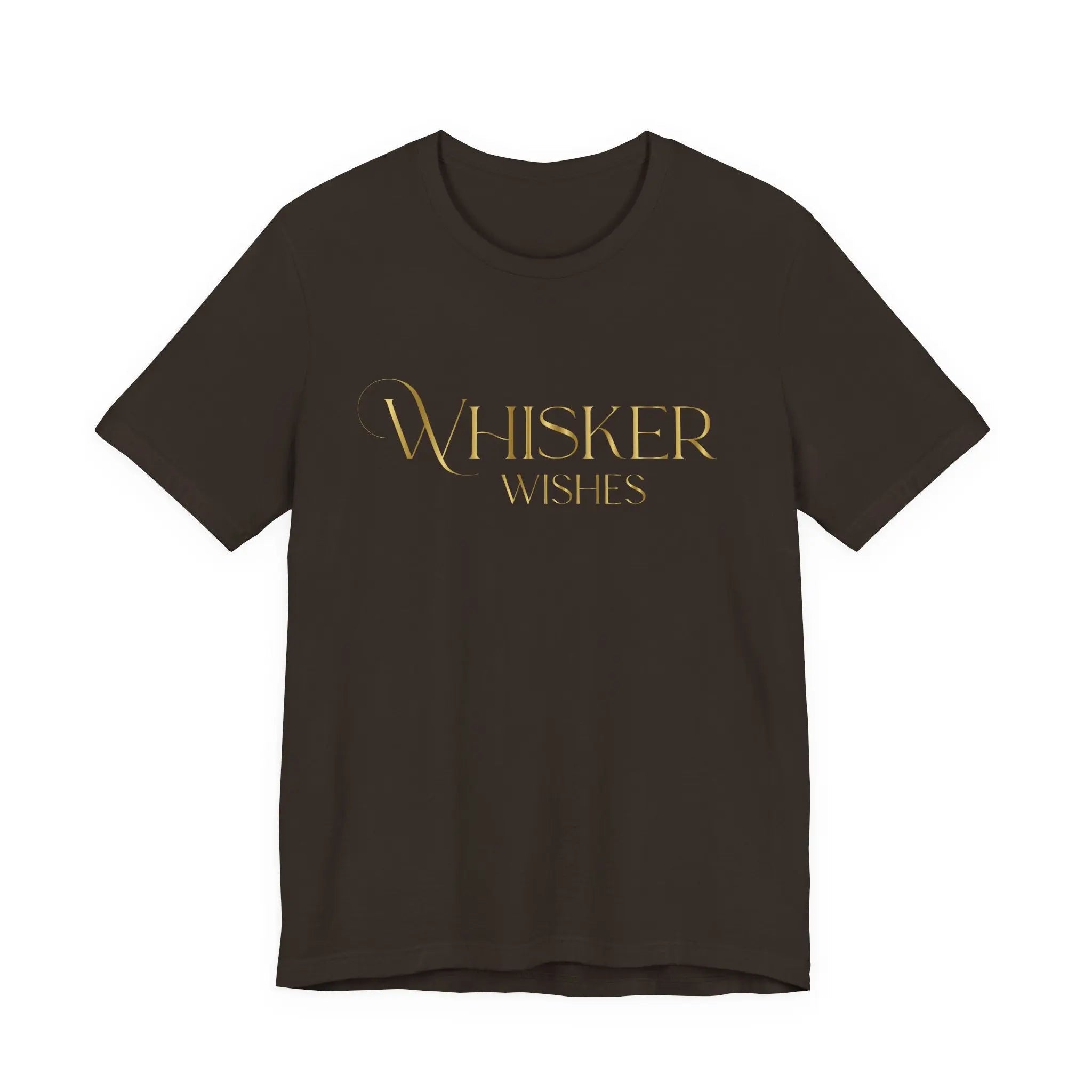 Whisker Wishes Tee - Minimal Gold Cat Lover T-Shirt - Chic Kitty