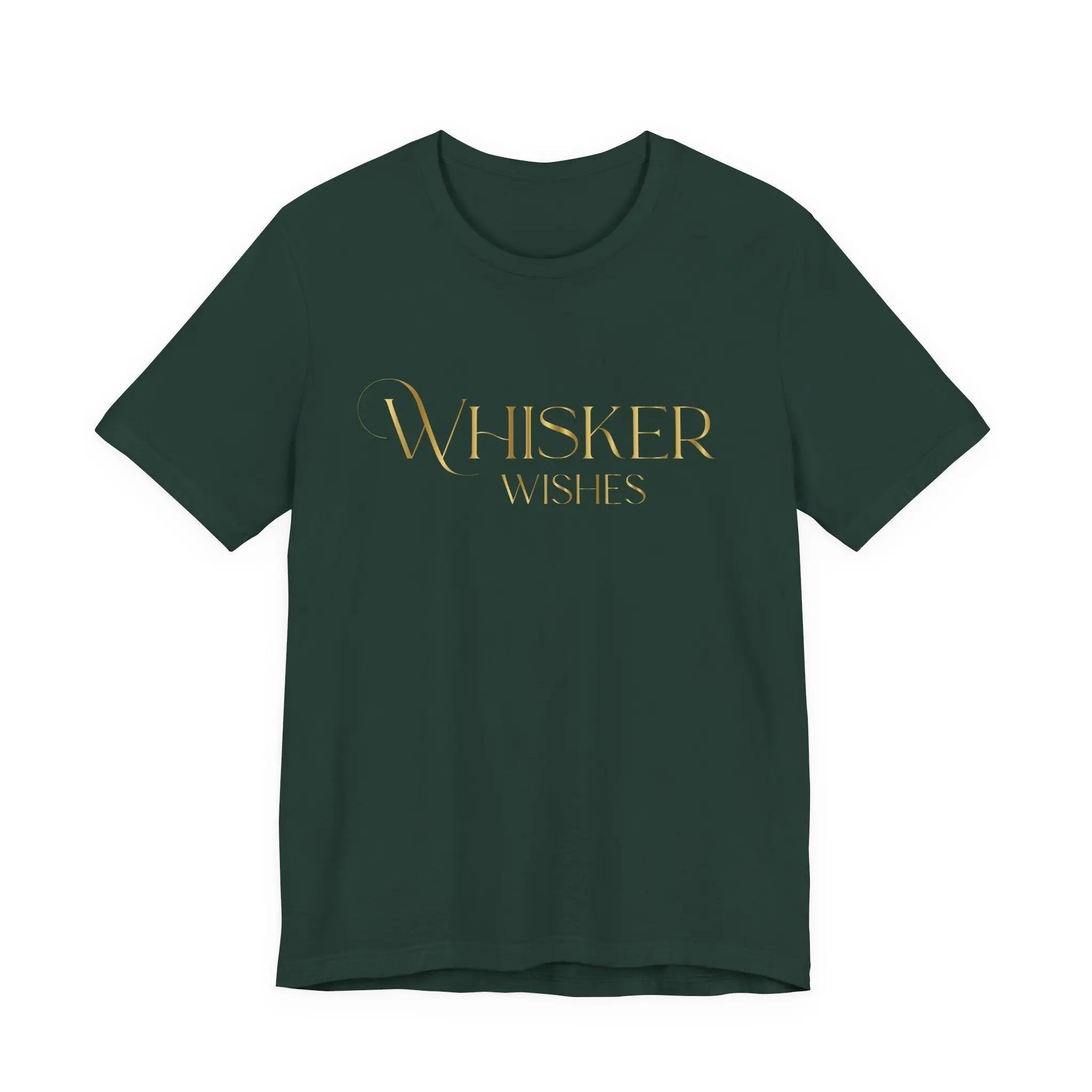 Whisker Wishes Tee - Minimal Gold Cat Lover T-Shirt - Chic Kitty