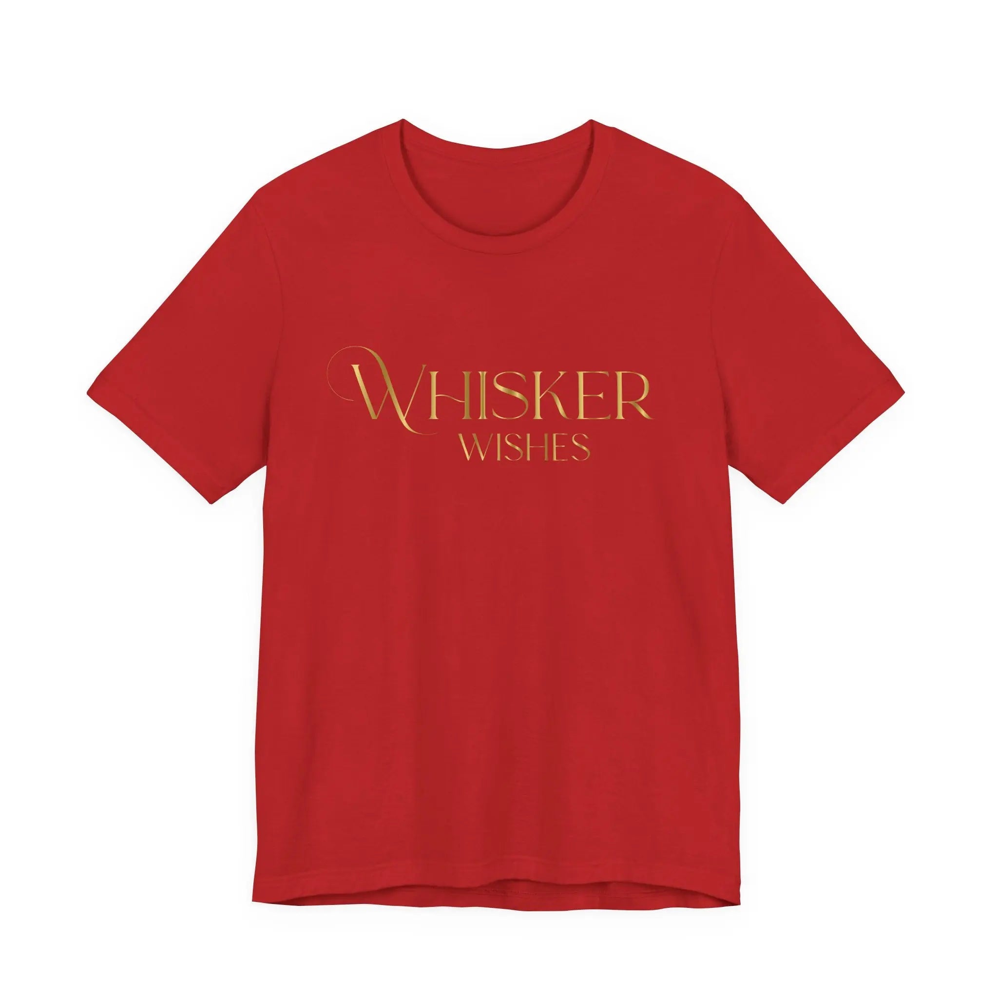 Whisker Wishes Tee - Minimal Gold Cat Lover T-Shirt - Chic Kitty