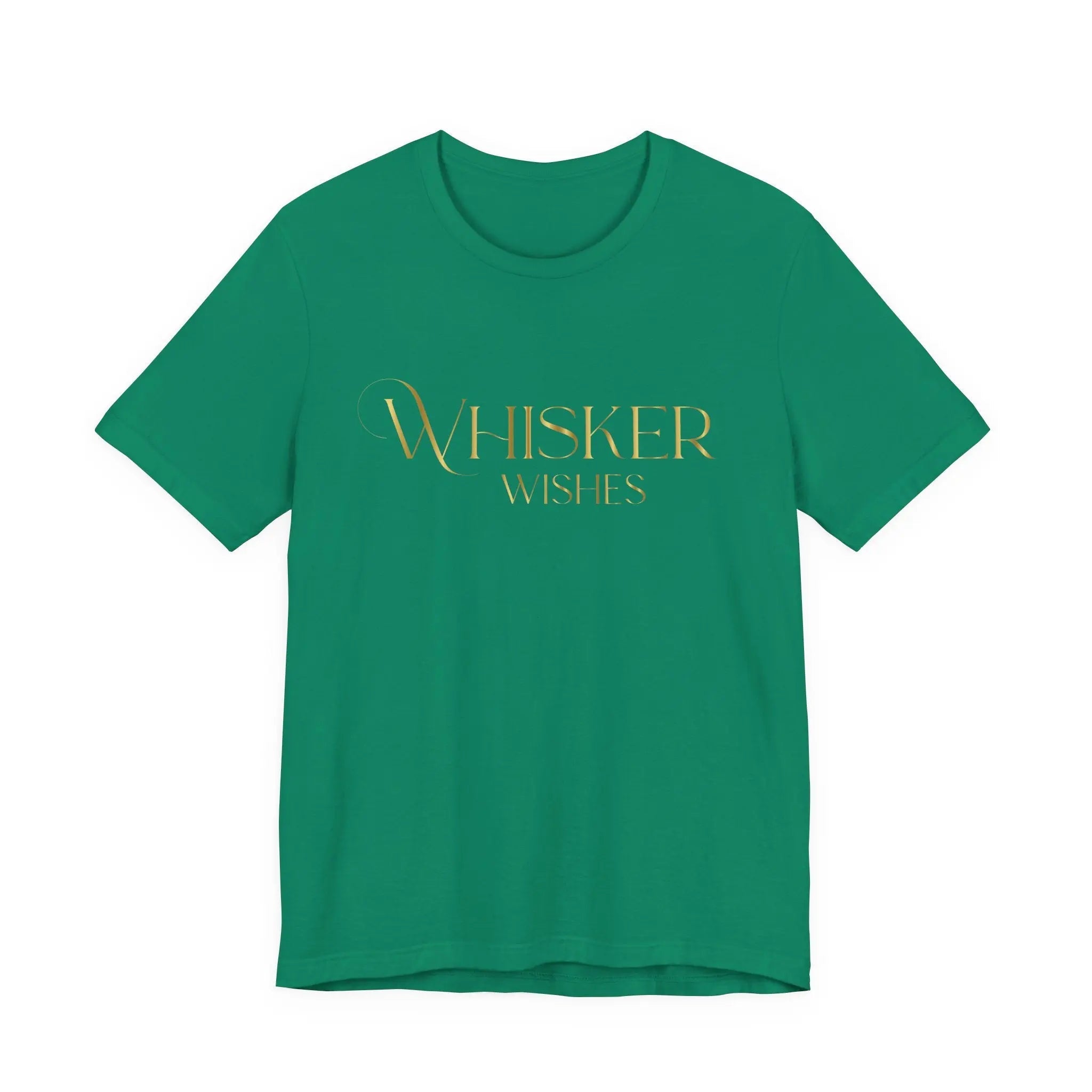 Whisker Wishes Tee - Minimal Gold Cat Lover T-Shirt - Chic Kitty