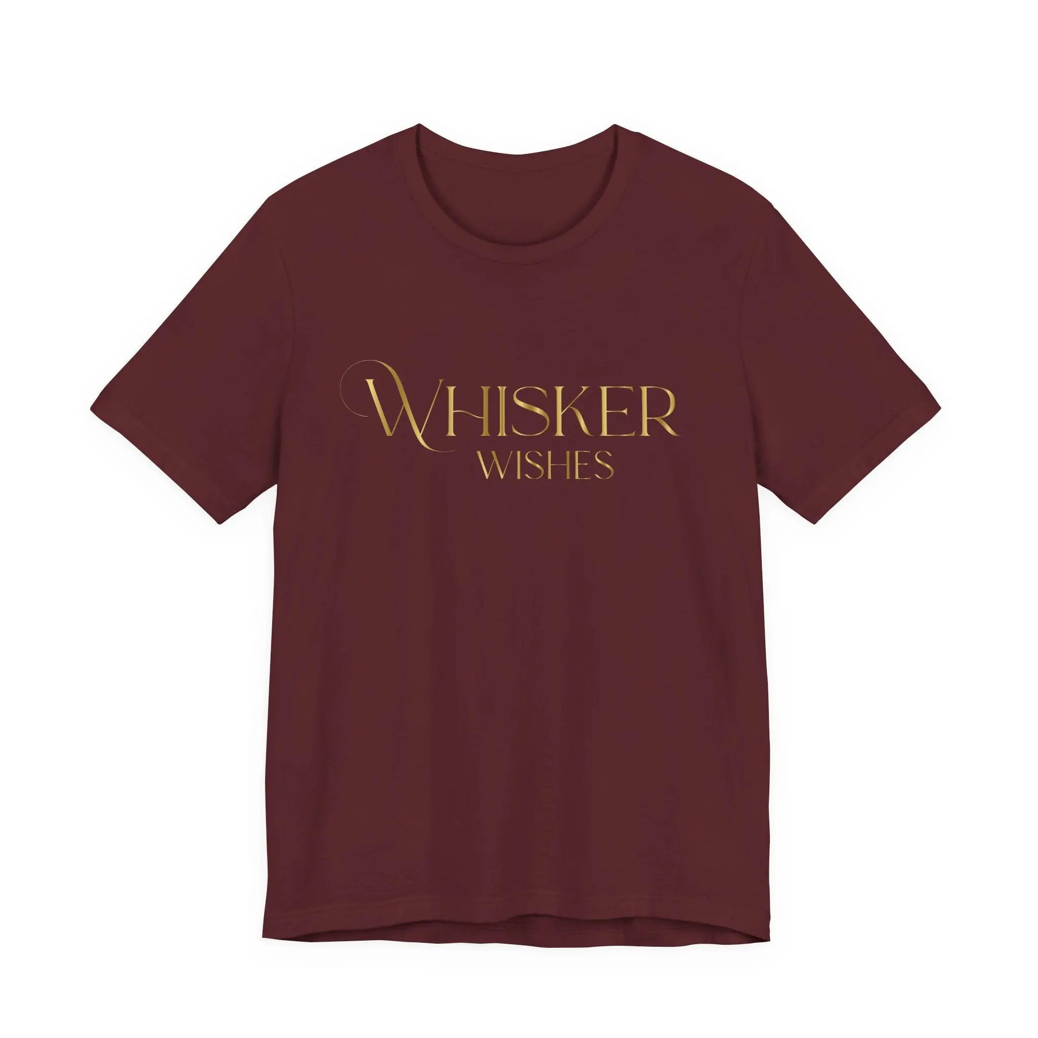 Whisker Wishes Tee - Minimal Gold Cat Lover T-Shirt - Chic Kitty