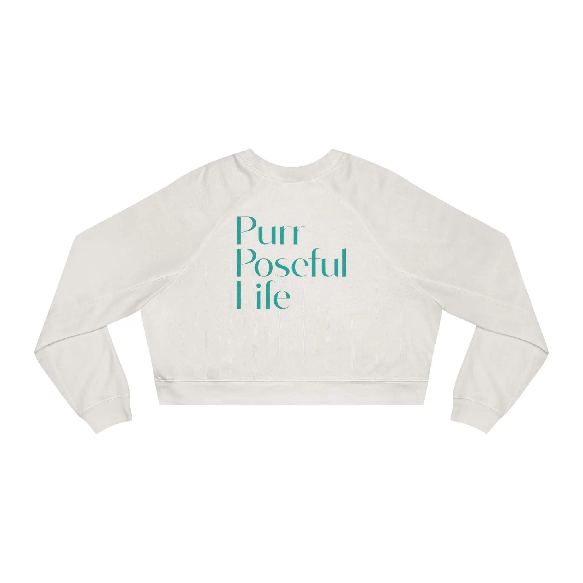 Women's Cropped Fleece Pullover - Chic Kitty