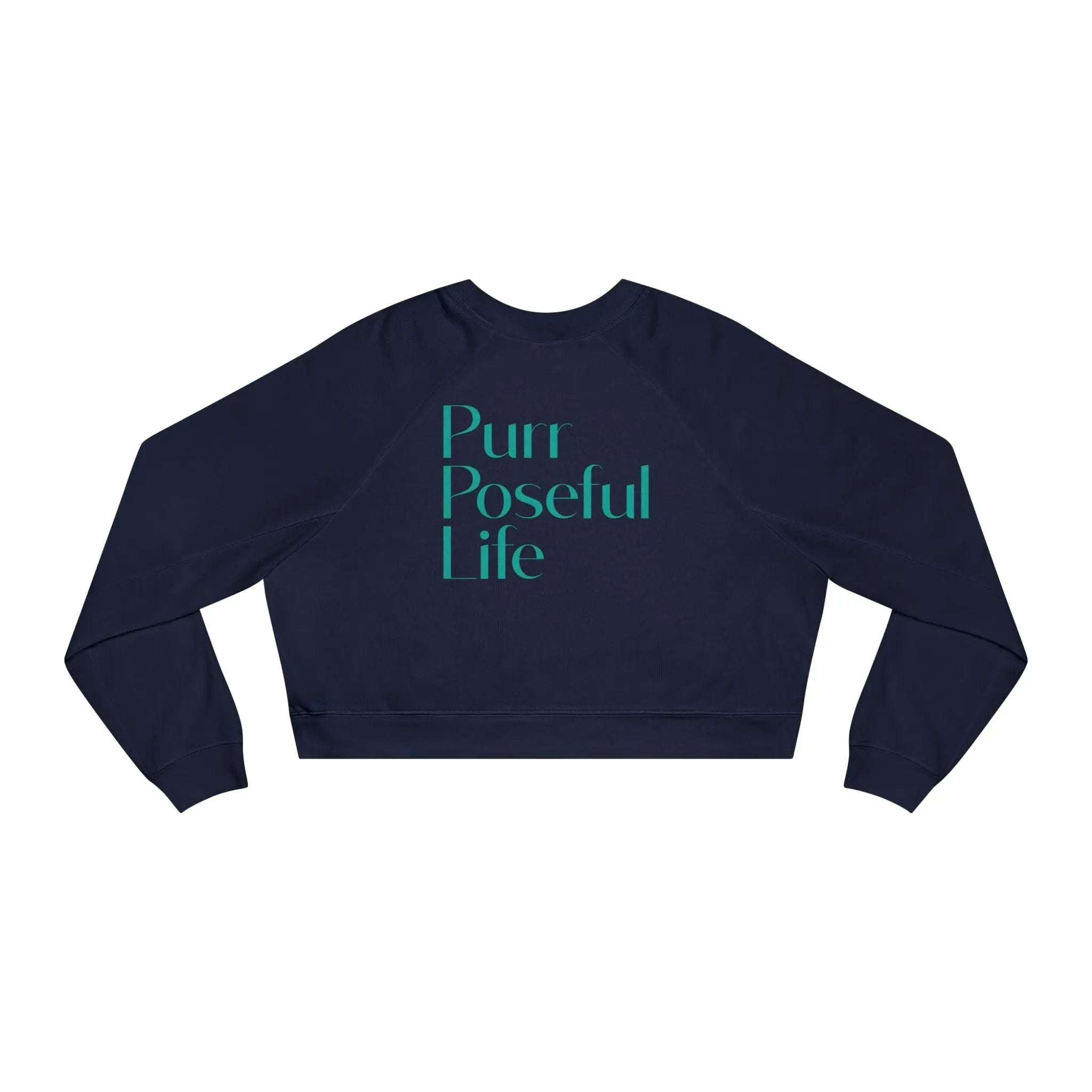 Women's Cropped Fleece Pullover - Chic Kitty